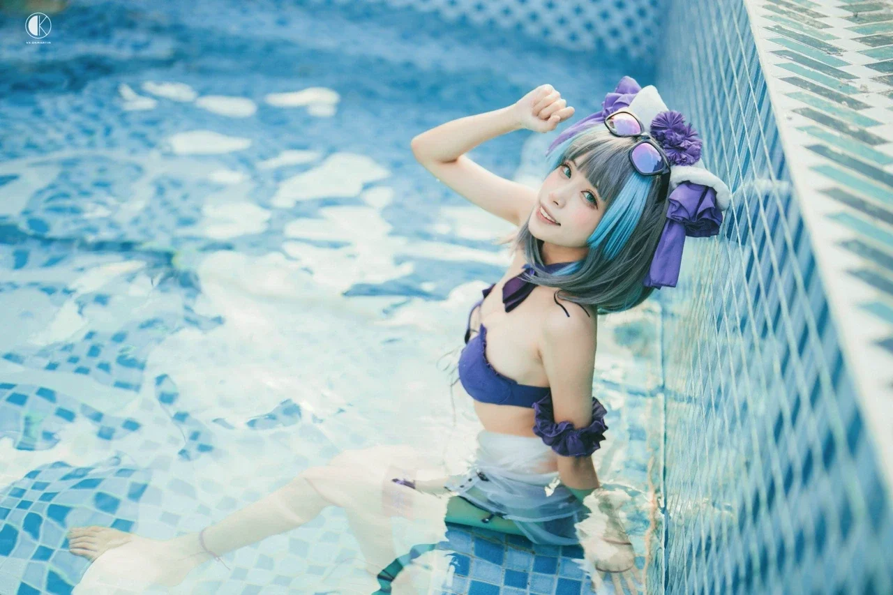 【貓貓頭cos】碧藍航線夏日泳裝，定格池水中的清涼瞬間 - 第 2 張