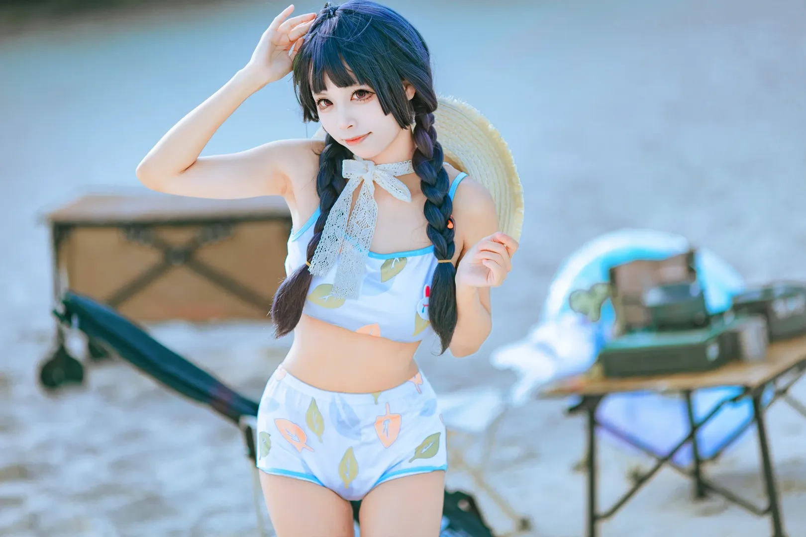 [Miyu (Swimsuit) cosplay] Blue Archive: Refreshing Summer Seaside Fishing Experience Sharing - Image 1