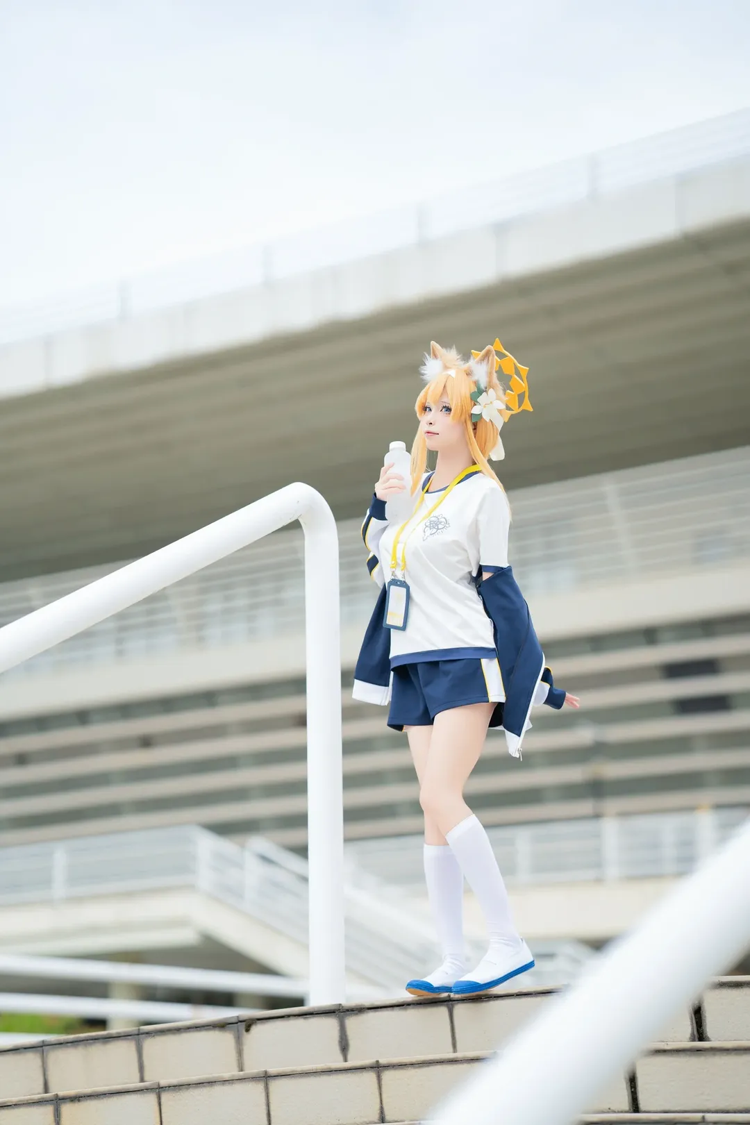 【玛丽cos】蔚蓝档案的体操服，和你一起在阳光下运动 - 第 2 张