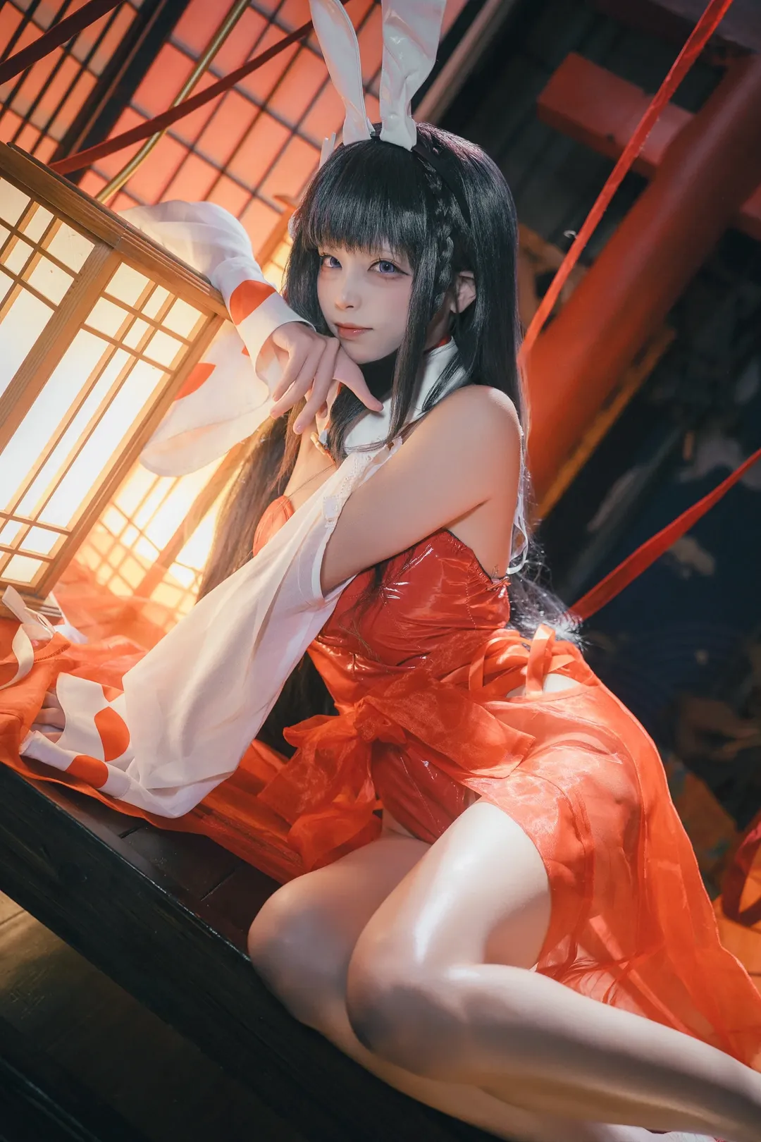 【祈愿的巫女兔cos】碧蓝航线里的和风兔元素