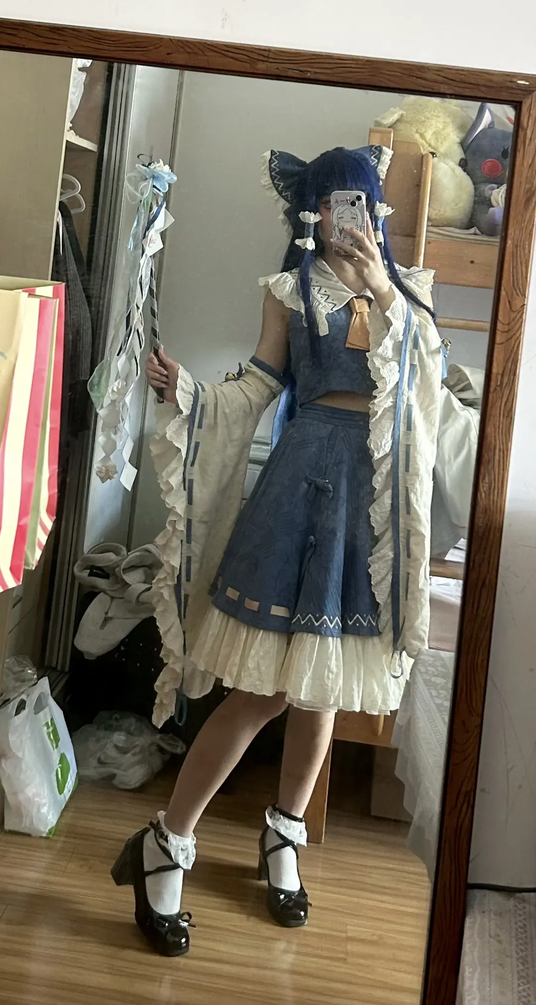【博丽灵梦cos】东方Project的青色巫女，蓝白配色的日常 - 第 1 张