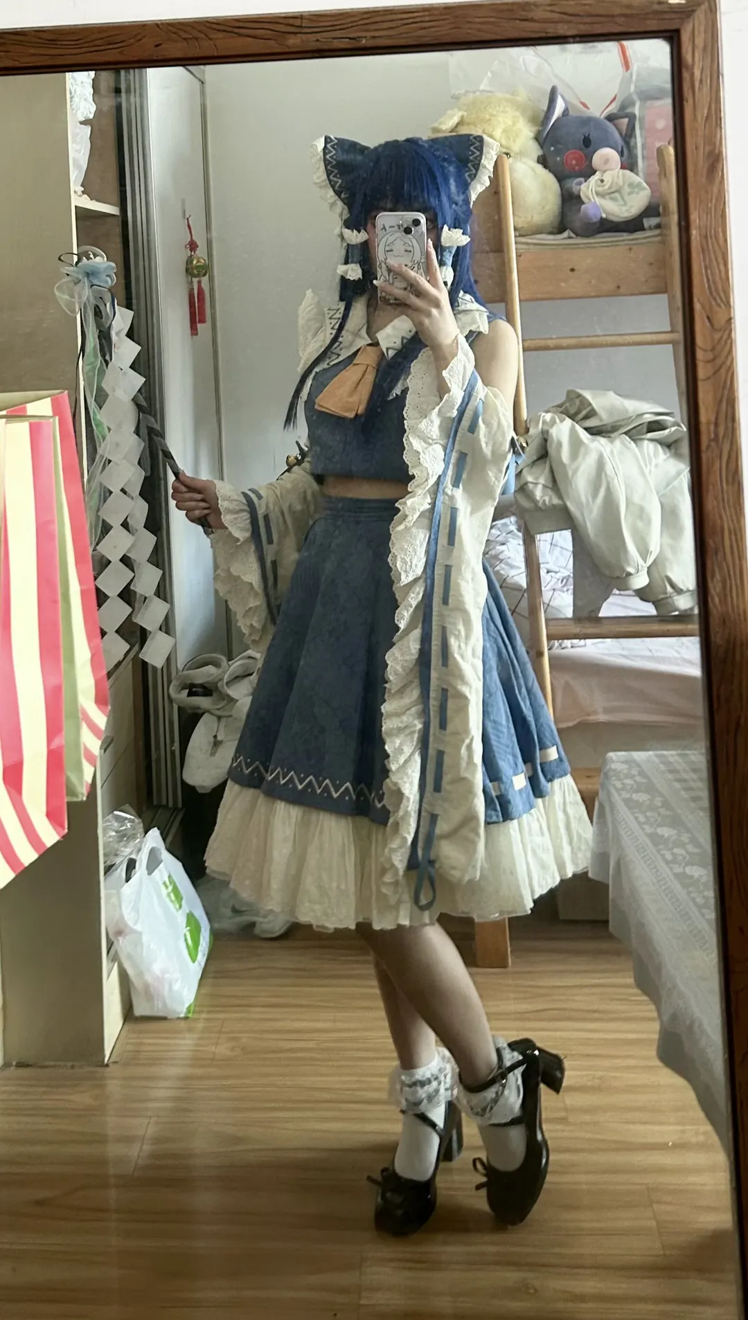 【博丽灵梦cos】东方Project的青色巫女，蓝白配色的日常