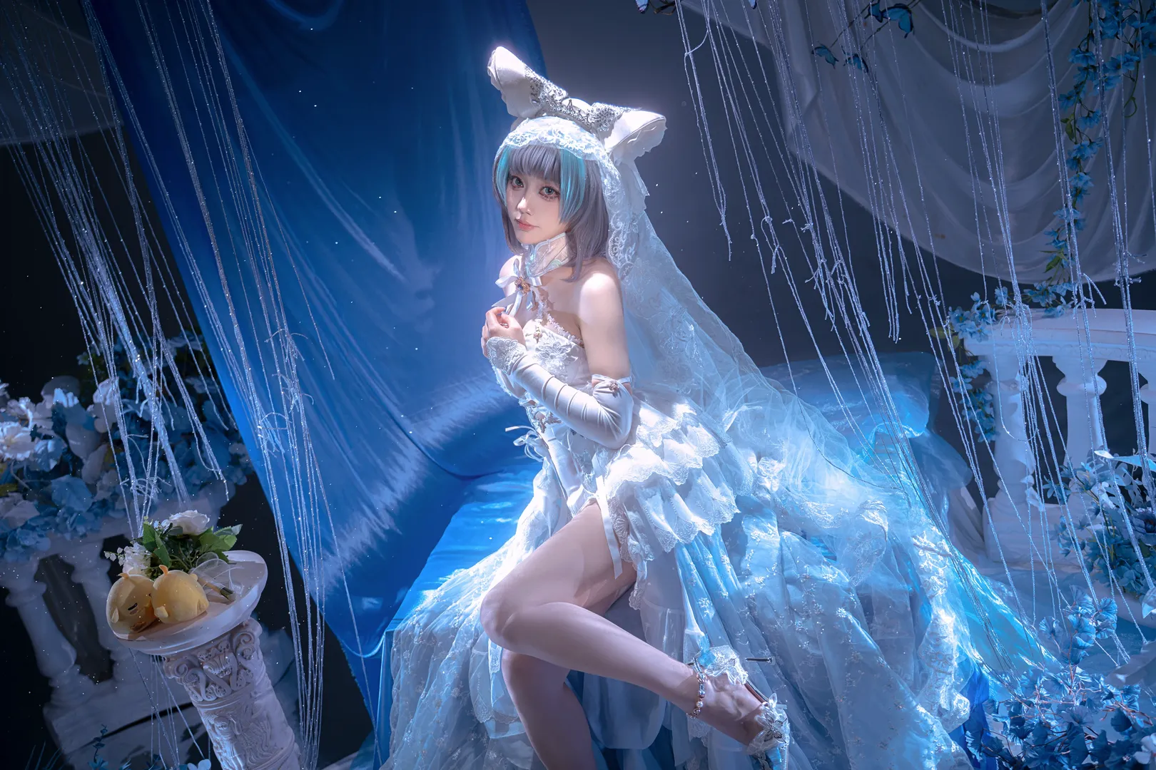 【柴郡cos】碧蓝航线，穿上花嫁装束的蓝白之约