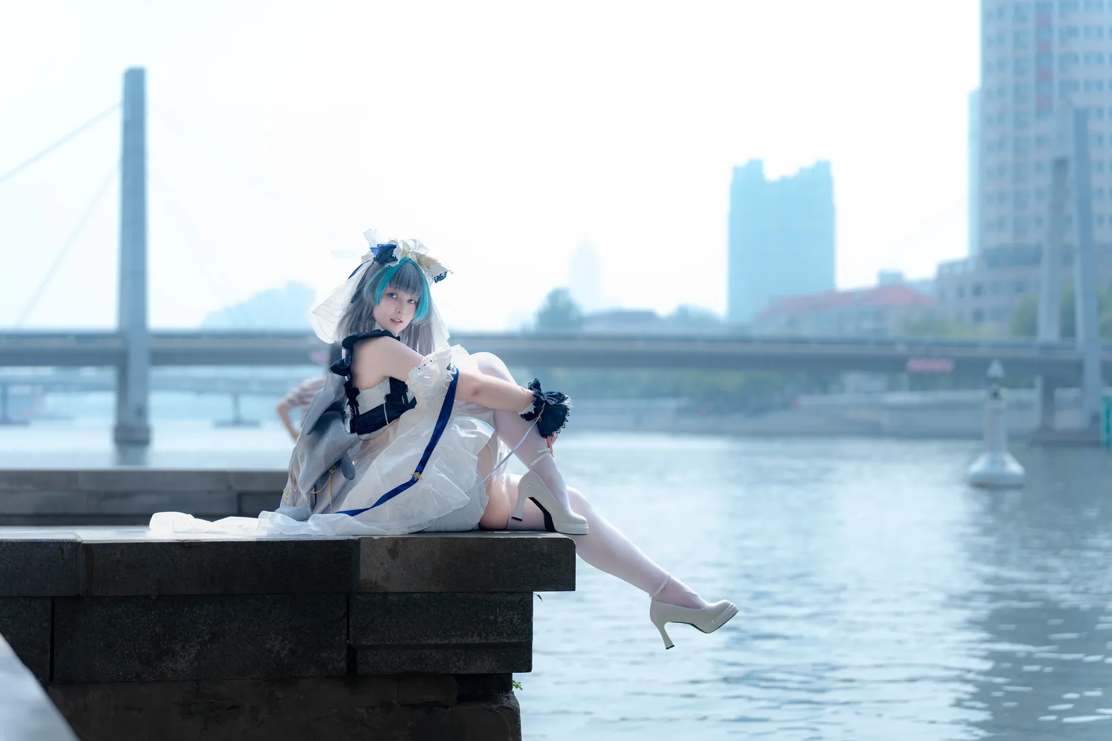 【Cheshire Cosplay】Azur Lane: Sparkling Riverbank and Blue-and-White Dress - Image 2