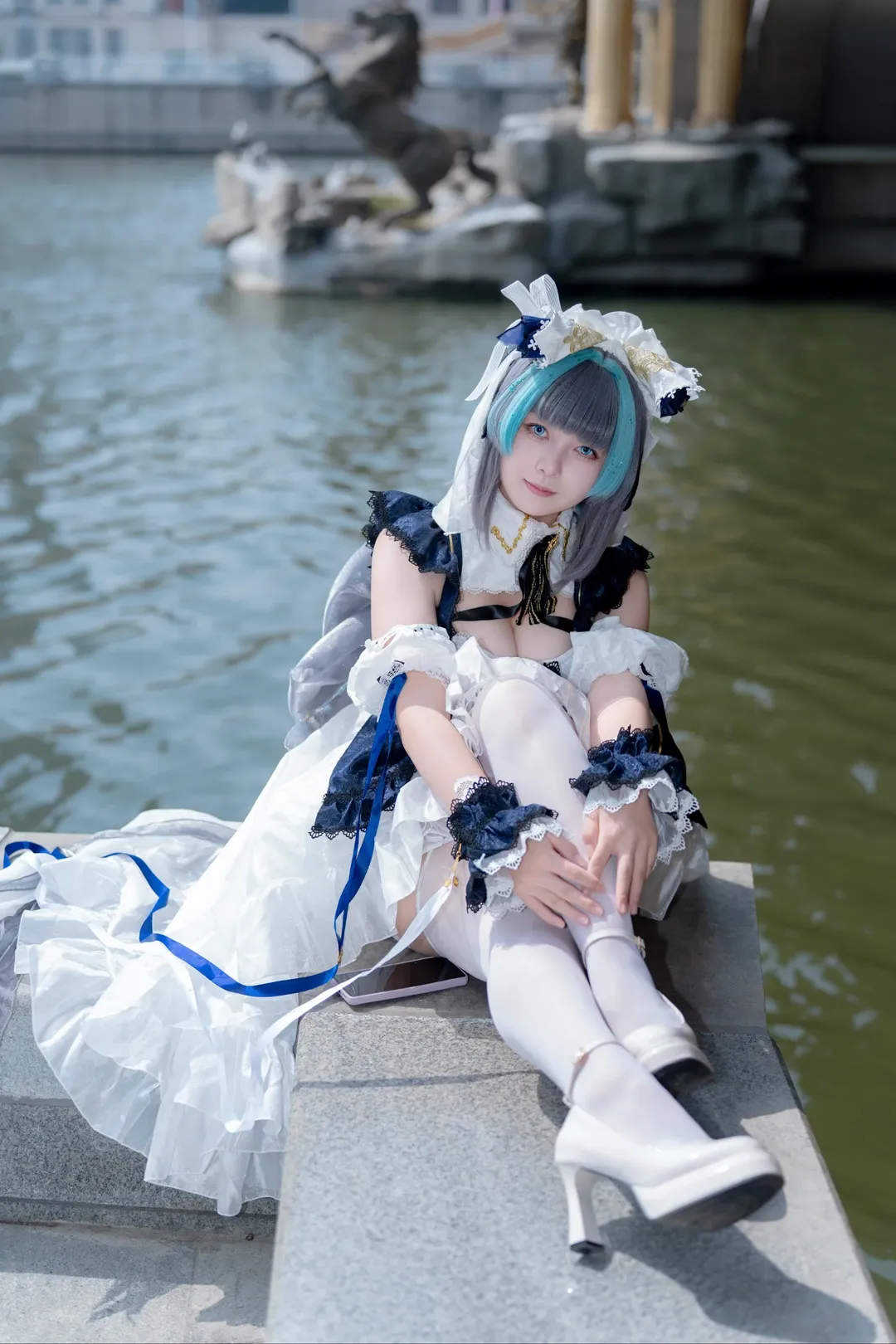 【Cheshire Cosplay】Azur Lane: Sparkling Riverbank and Blue-and-White Dress - Image 5