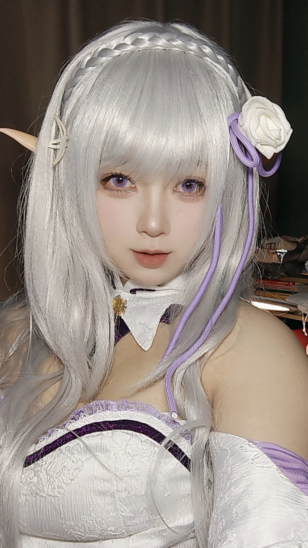 【爱蜜莉雅cos】re0 从零开始的异世界生活，银白与紫色的精灵视觉呈现 - 第 3 张