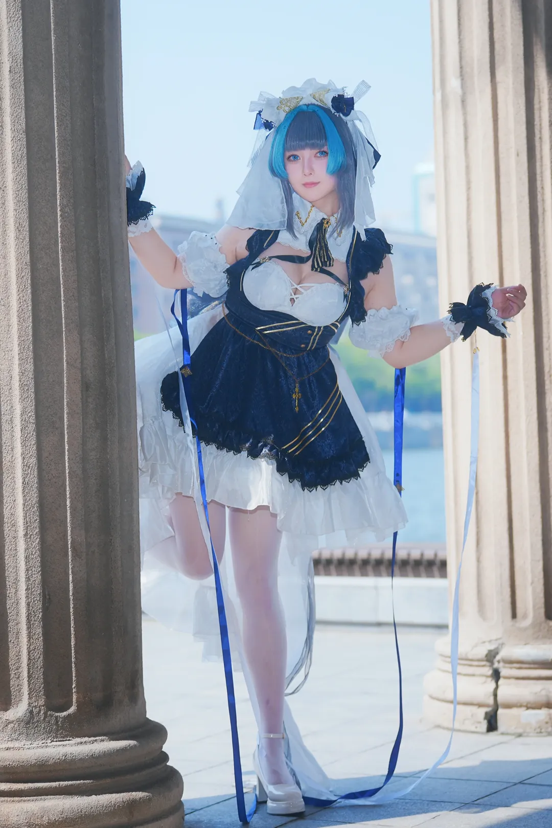 【チェシャー コスプレ】アズールレーン、大光明橋の晴天と見果てぬ夜景 - 1 枚目