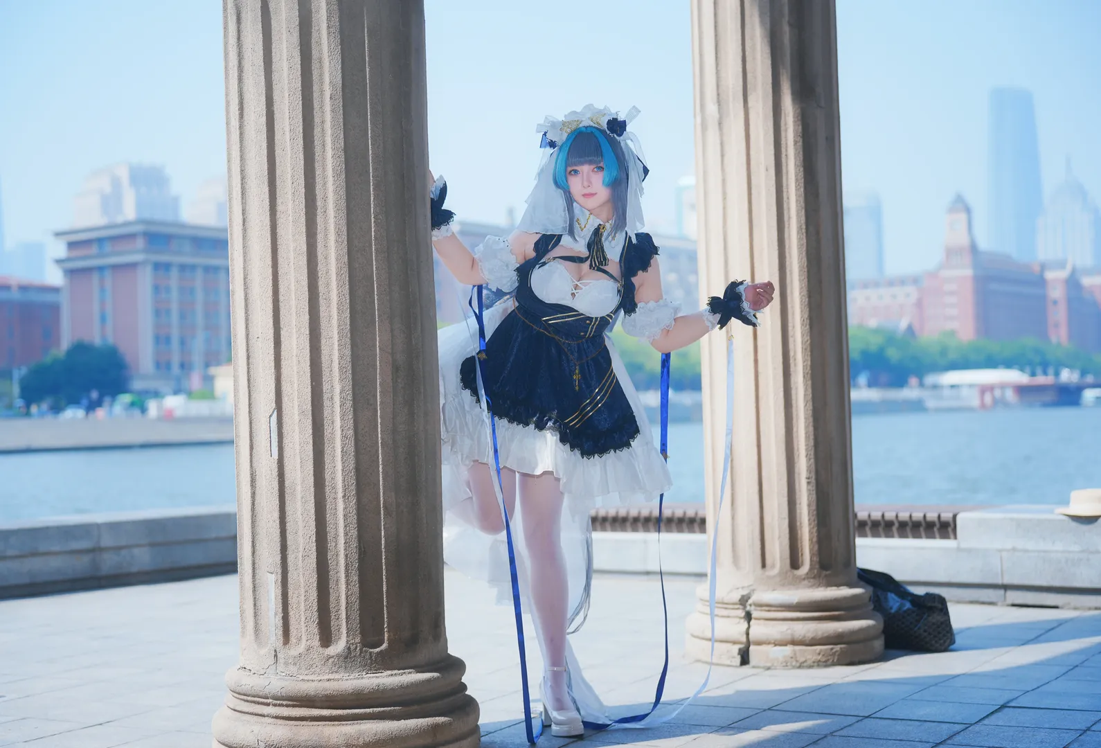 【チェシャー コスプレ】アズールレーン、大光明橋の晴天と見果てぬ夜景 - 2 枚目