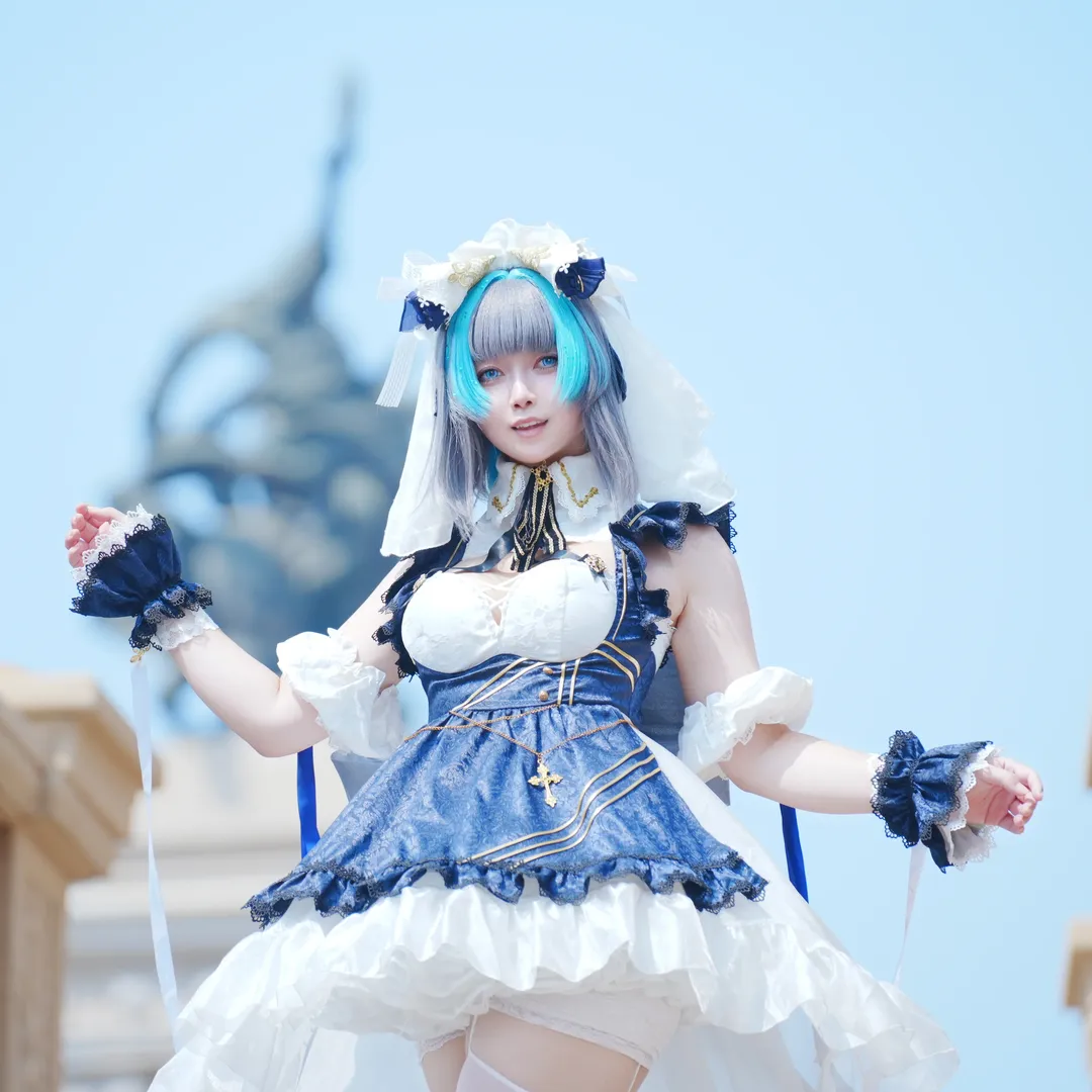 【チェシャー コスプレ】アズールレーン、大光明橋の晴天と見果てぬ夜景 - 5 枚目