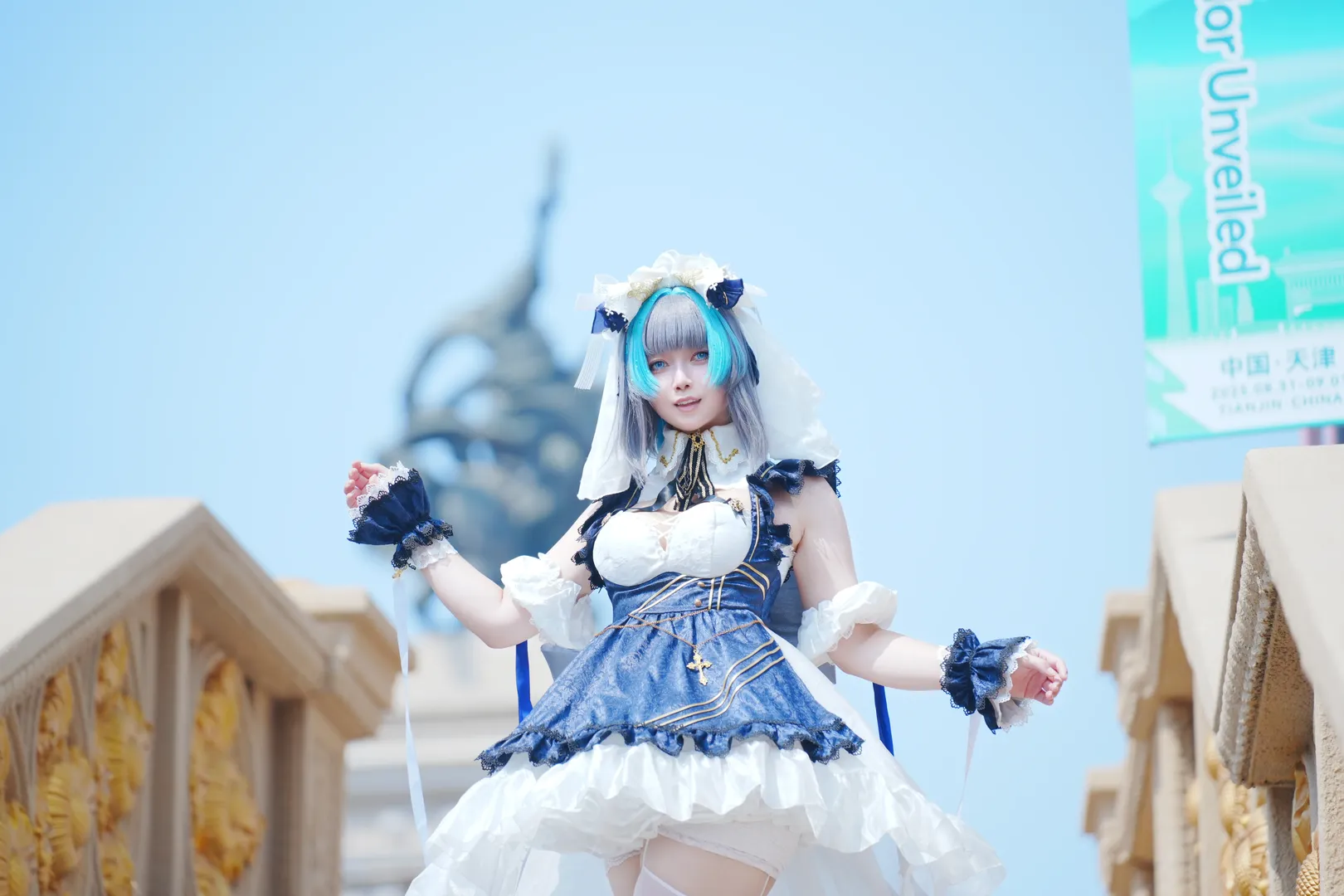 【チェシャー コスプレ】アズールレーン、大光明橋の晴天と見果てぬ夜景 - 6 枚目