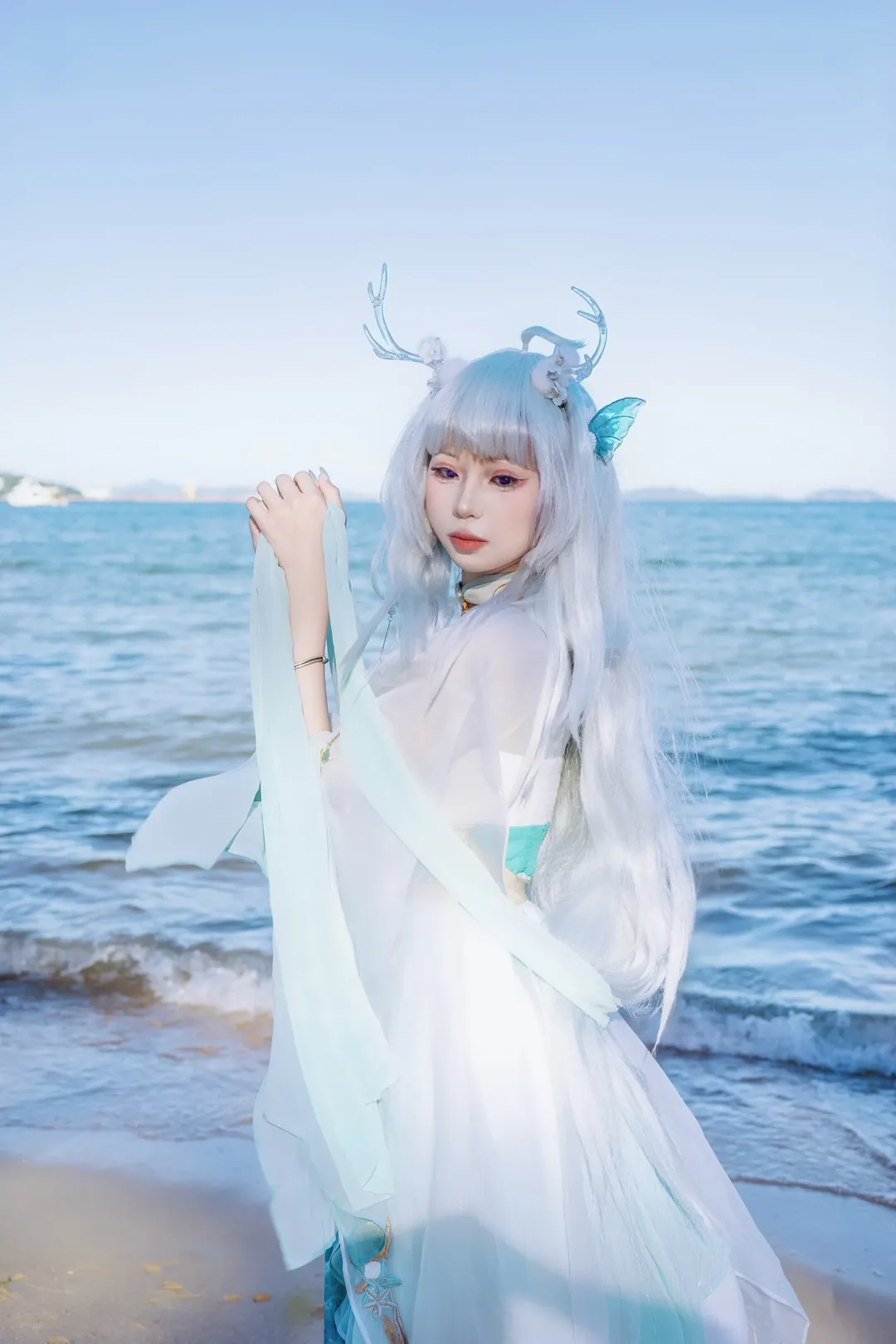 【西施cos】王者荣耀西施，深圳大鹏较场尾海边汉服私设合集 - 第 6 张