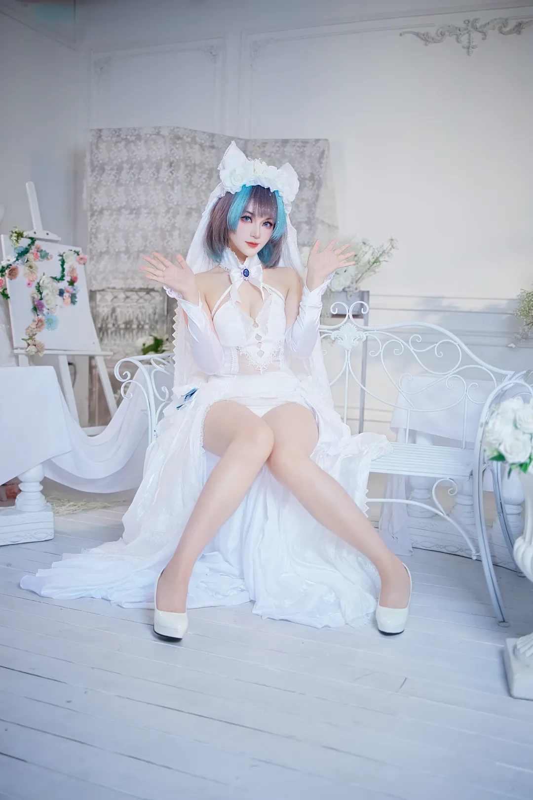 【柴郡cos】碧蓝航线誓约花嫁，纯白氛围感拉满