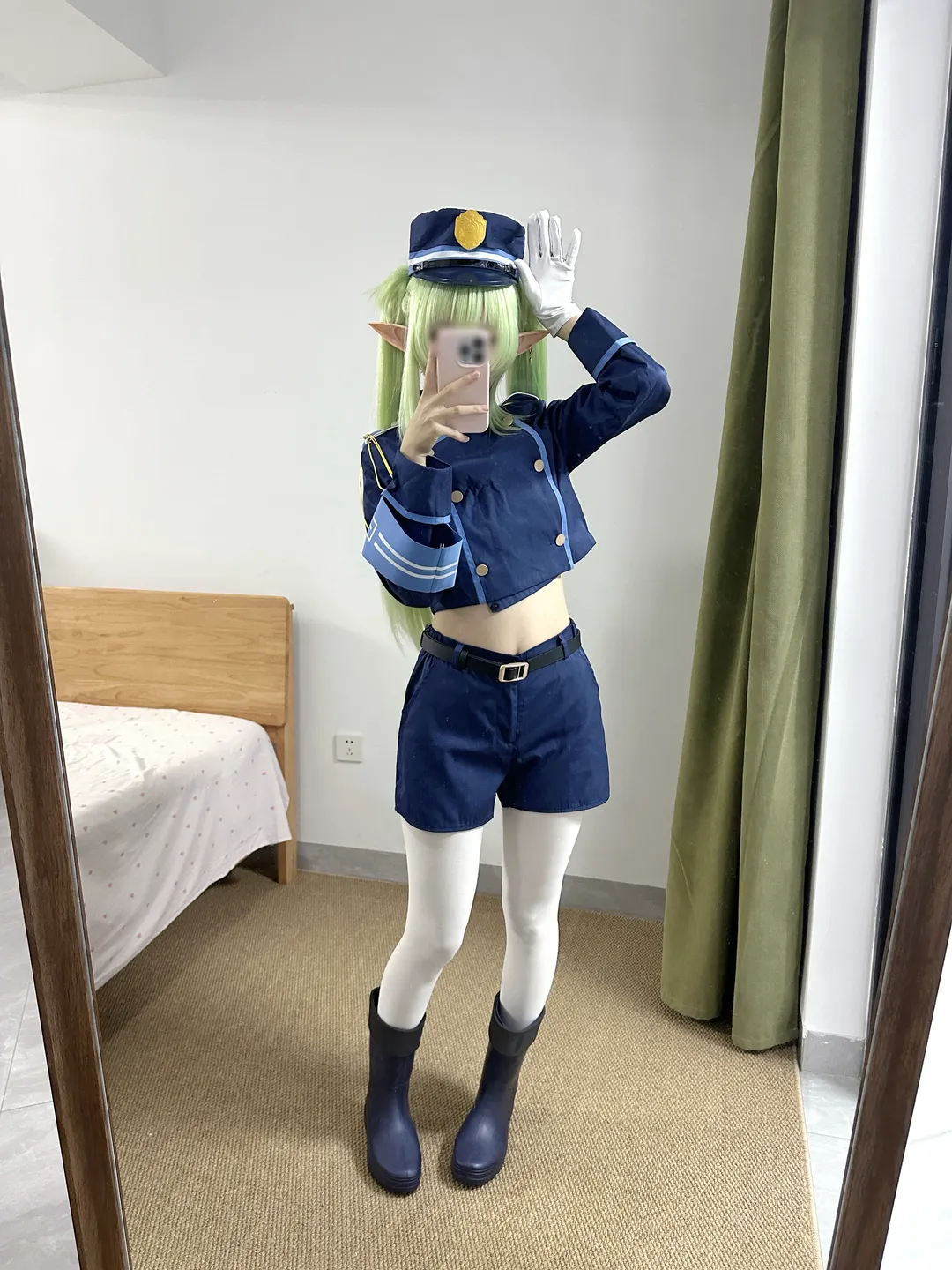 【橘望cos】蔚蓝档案对镜拍，制服领高预警 - 第 3 张