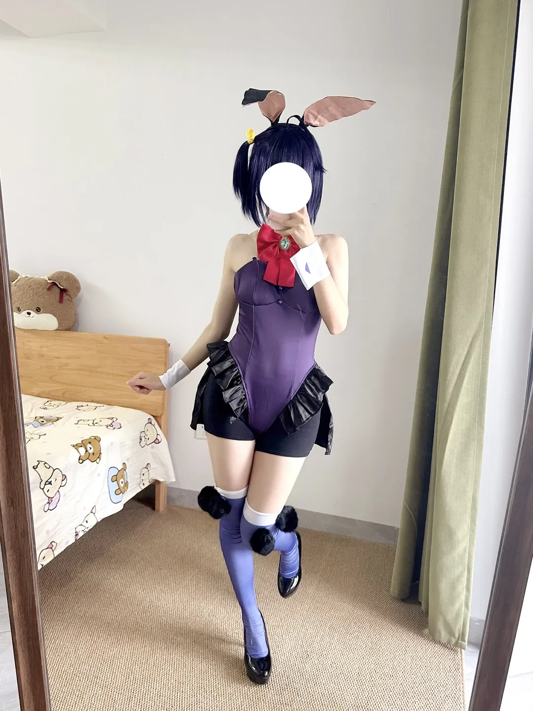 【小鳥遊六花cos】中二病兔女郎裝扮的對鏡自拍記錄 - 第 1 張