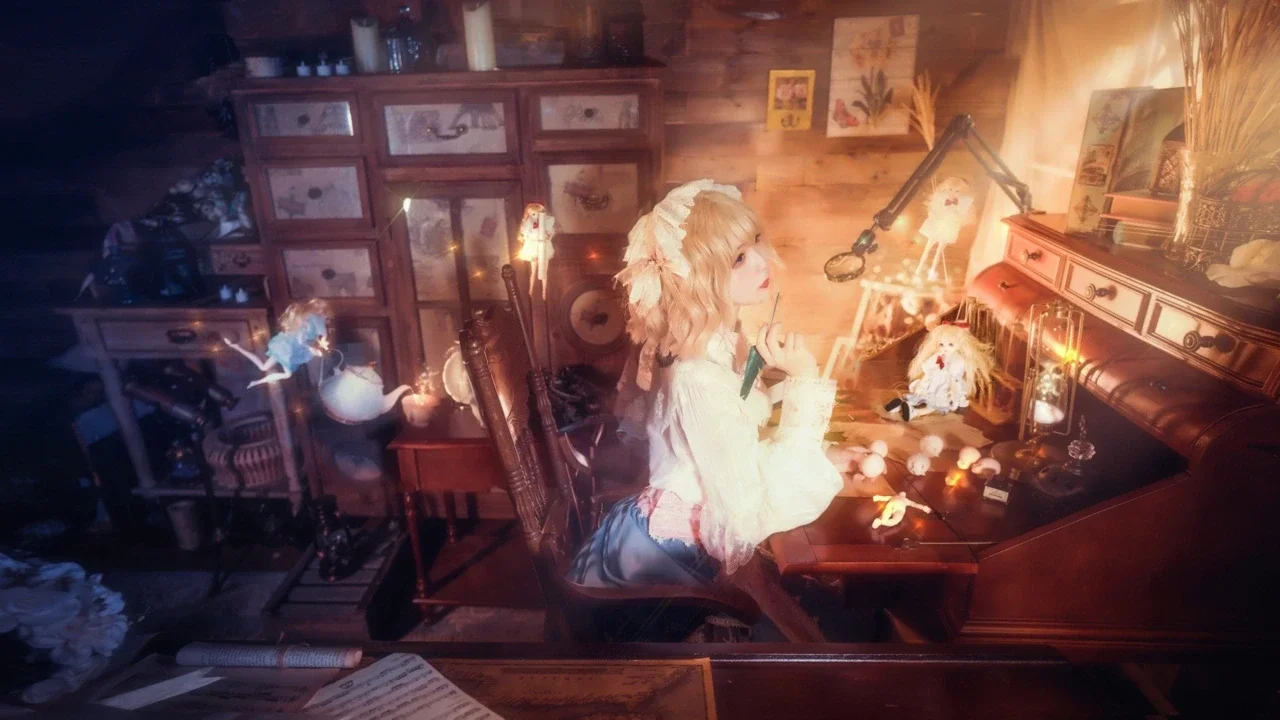 [Alice Cosplay] Touhou Project: The Wondrous Puppeteer in a Vintage-Style Room - Image 2