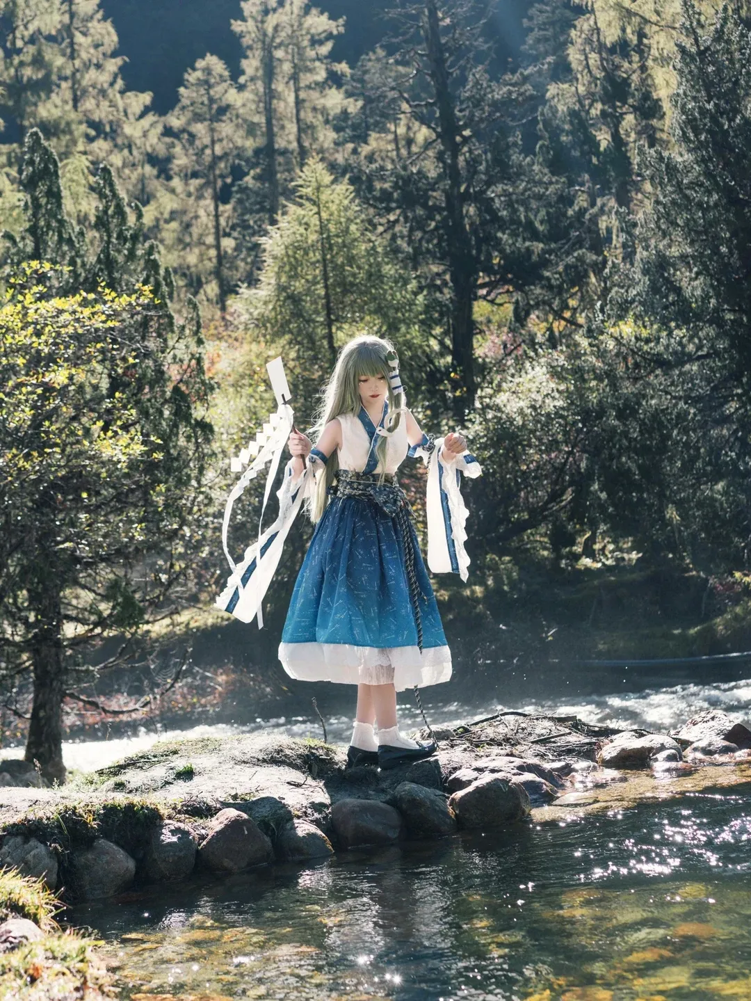 东风谷早苗cos 溪畔的神社巫女 - 第 3 张