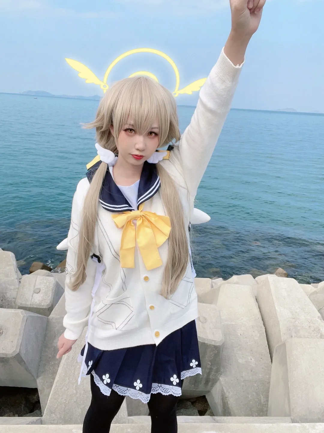 【日富美cos】碧蓝档案的晴天宣言，水手服的平凡日常 - 第 4 张