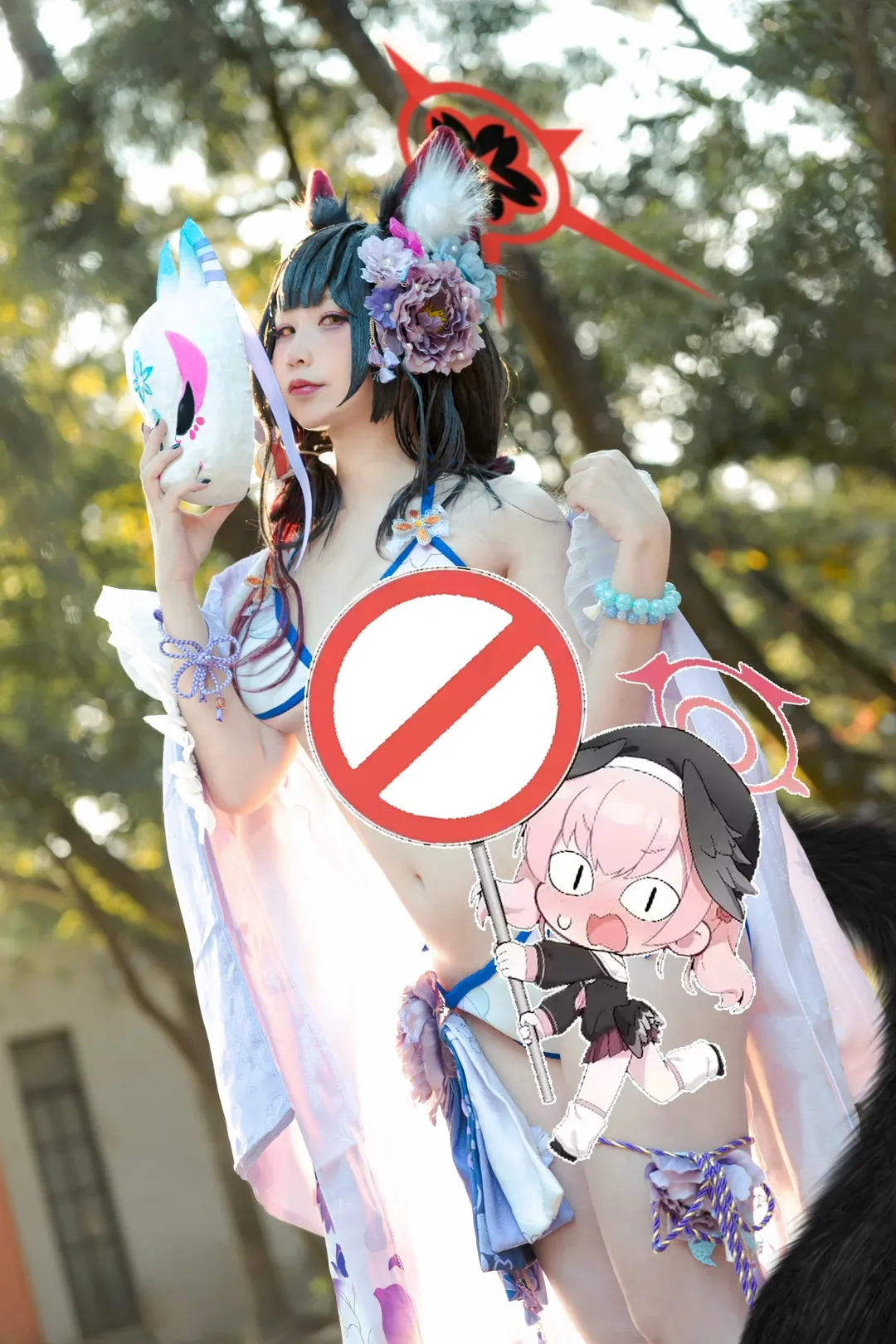 【水若藻cos】蔚蓝档案国服实装前的泳装造型记录