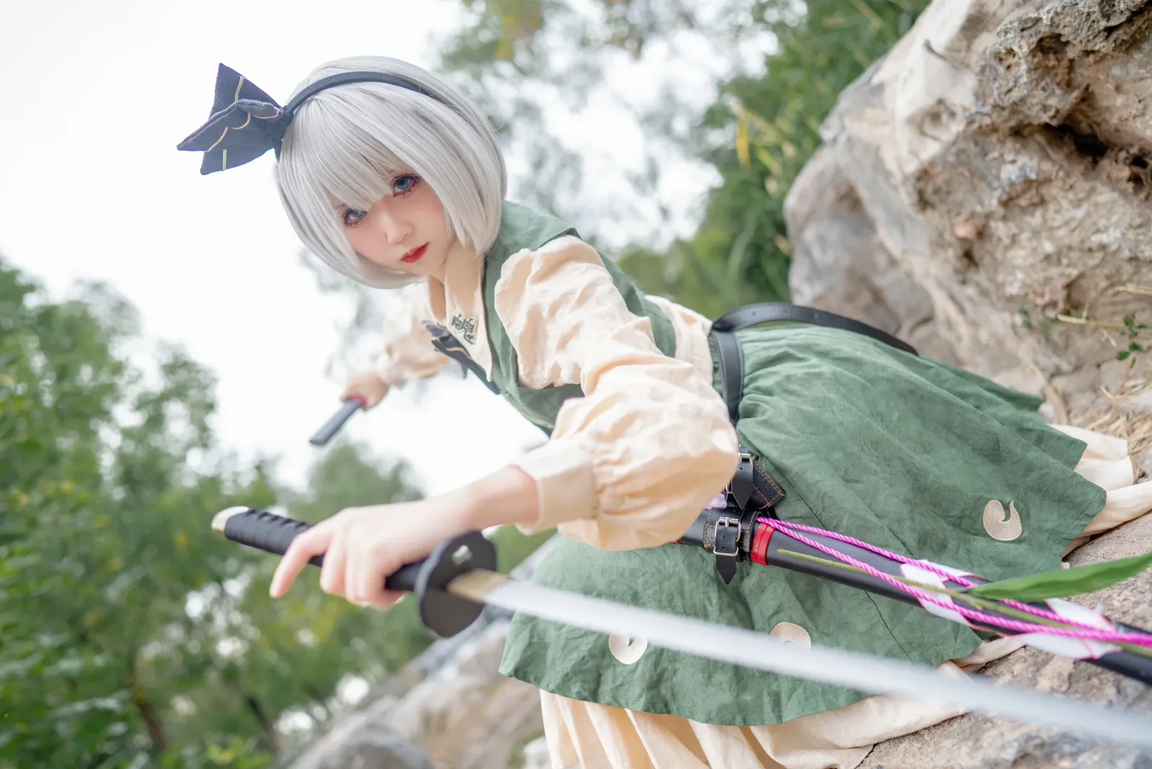 【魂魄妖梦cos】东方project，四年前的户外实景剑士拍摄记录 - 第 1 张