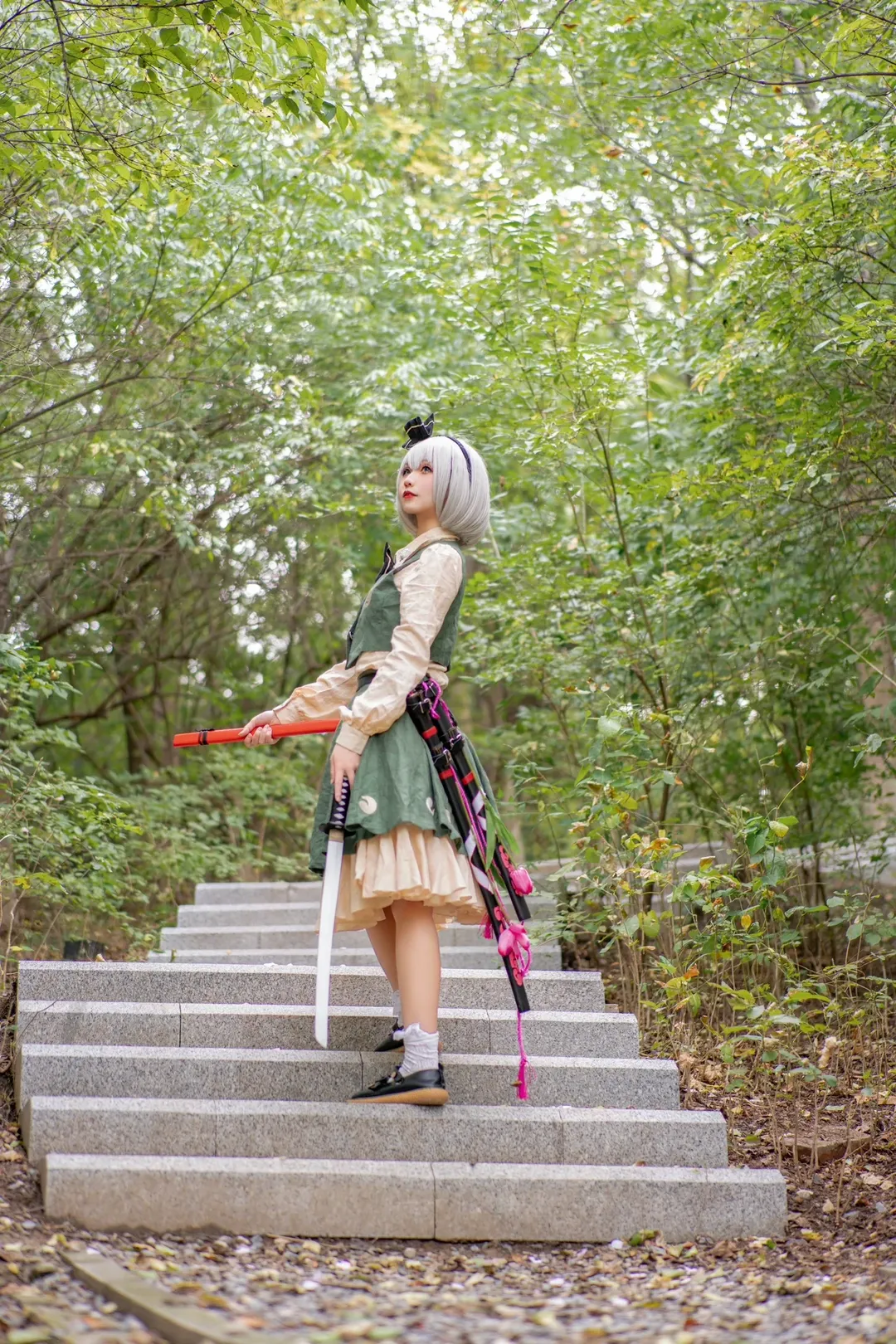 【魂魄妖梦cos】东方project，四年前的户外实景剑士拍摄记录 - 第 5 张