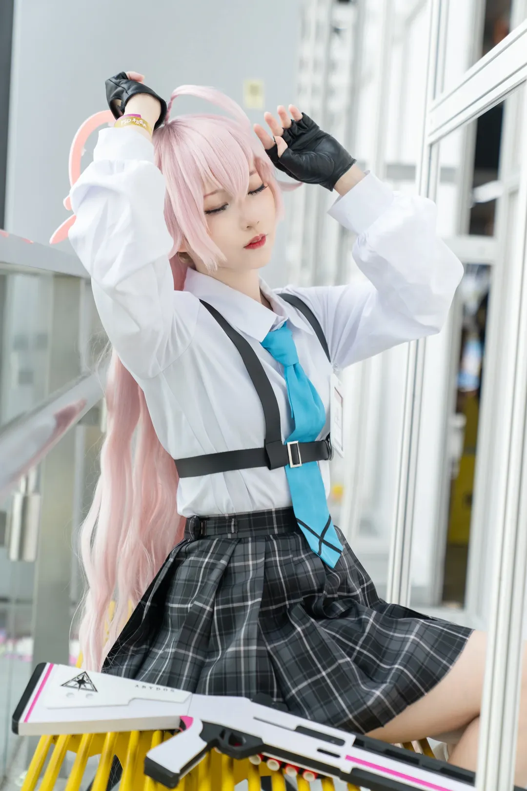 【小鸟游星野cos】蔚蓝档案天台上的慵懒时刻 - 第 3 张