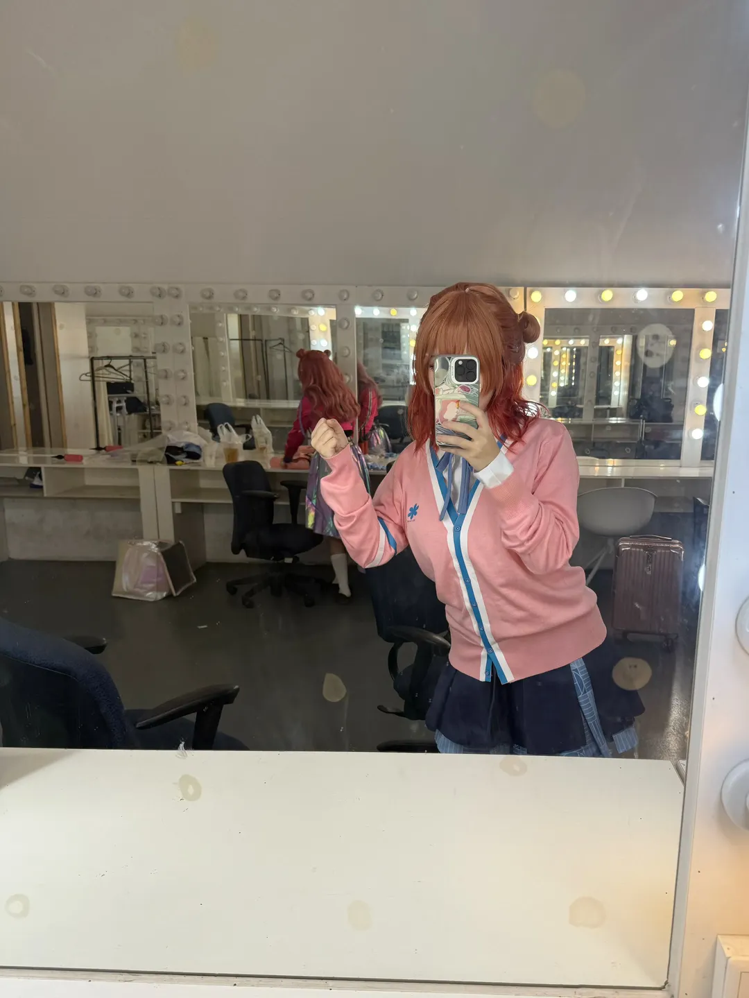 【花海佑芽花海咲季cos】学园偶像大师姐妹花，粉色学园制服穿搭 - 第 2 张