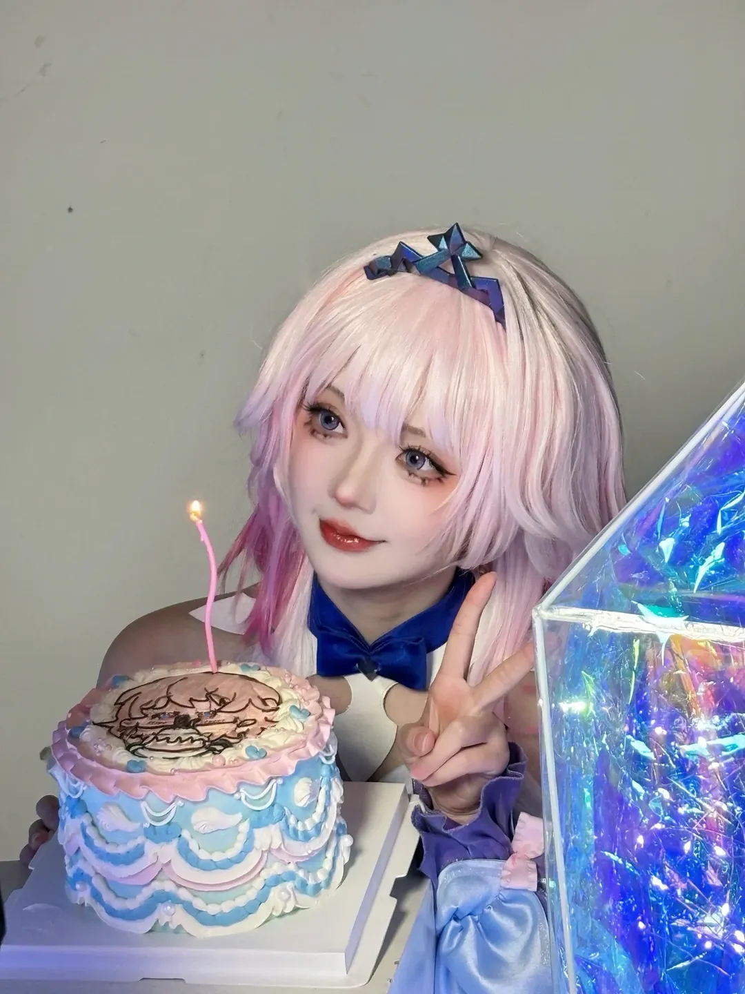 【三月七cos】崩坏星穹铁道里的粉色甜美时光，生日快乐 - 第 2 张