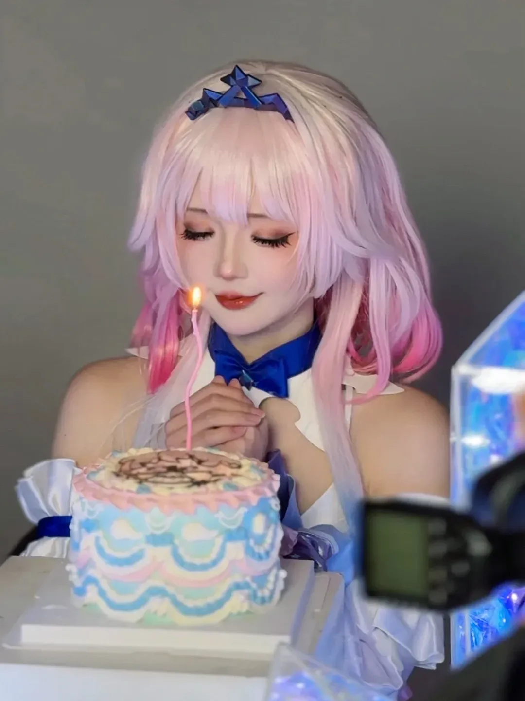 【三月七cos】崩坏星穹铁道里的粉色甜美时光，生日快乐 - 第 3 张