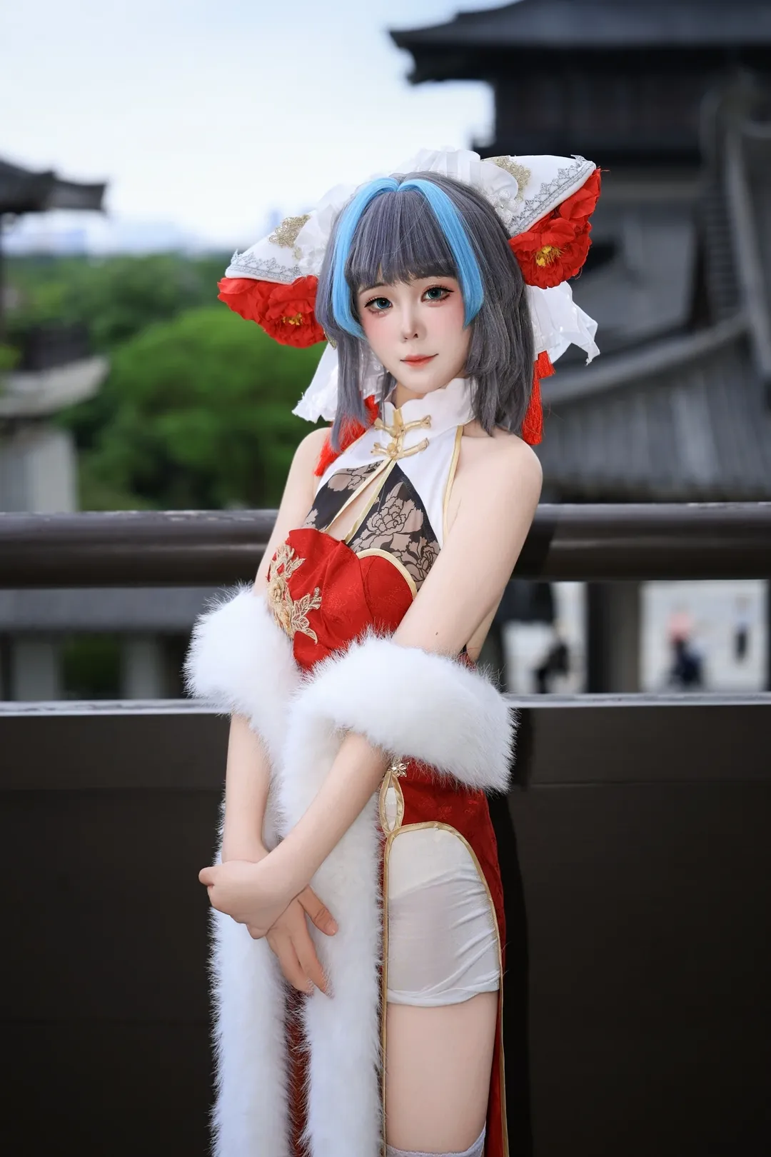 【碧蓝航线柴郡cos】柴郡旗袍造型细节全记录 - 第 1 张