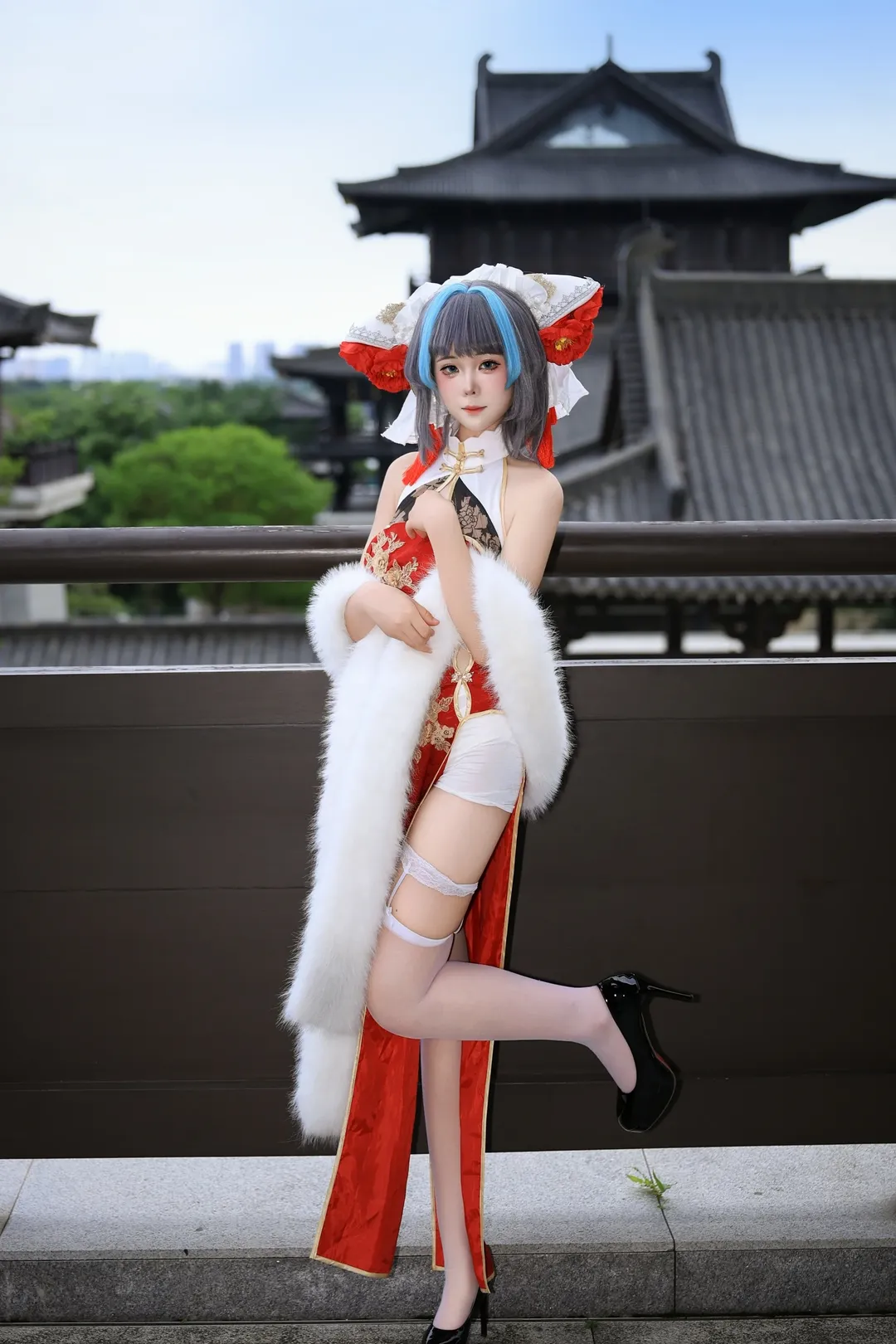 【碧蓝航线柴郡cos】柴郡旗袍造型细节全记录