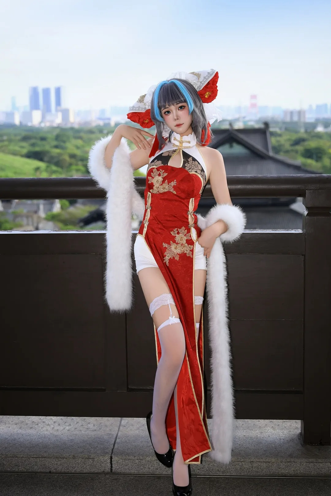 【碧蓝航线柴郡cos】柴郡旗袍造型细节全记录 - 第 6 张