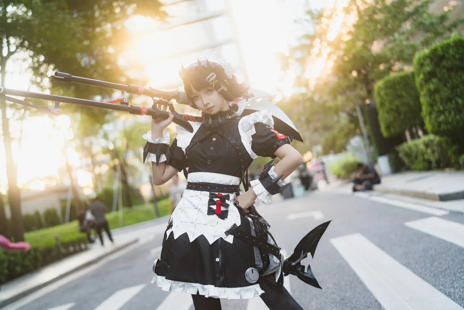 [Shark girl cosplay] Hunting moment of Zenless Zone Zero, white blade and red eyes - Image 7