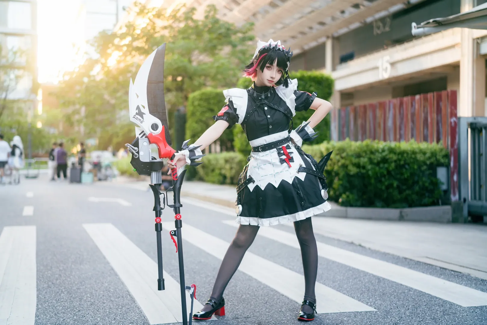 [Shark girl cosplay] Hunting moment of Zenless Zone Zero, white blade and red eyes - Image 8