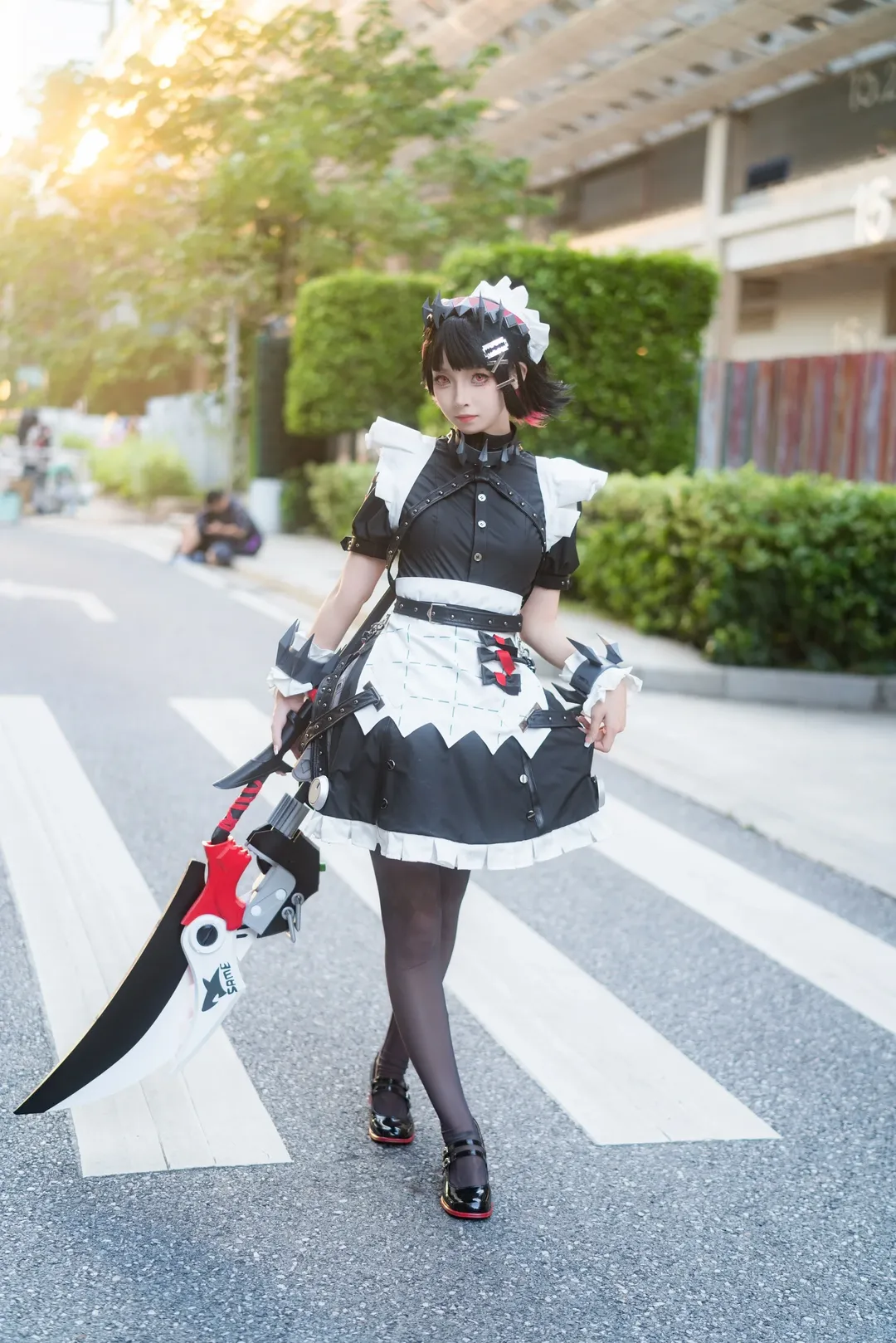 [Shark girl cosplay] Hunting moment of Zenless Zone Zero, white blade and red eyes - Image 9