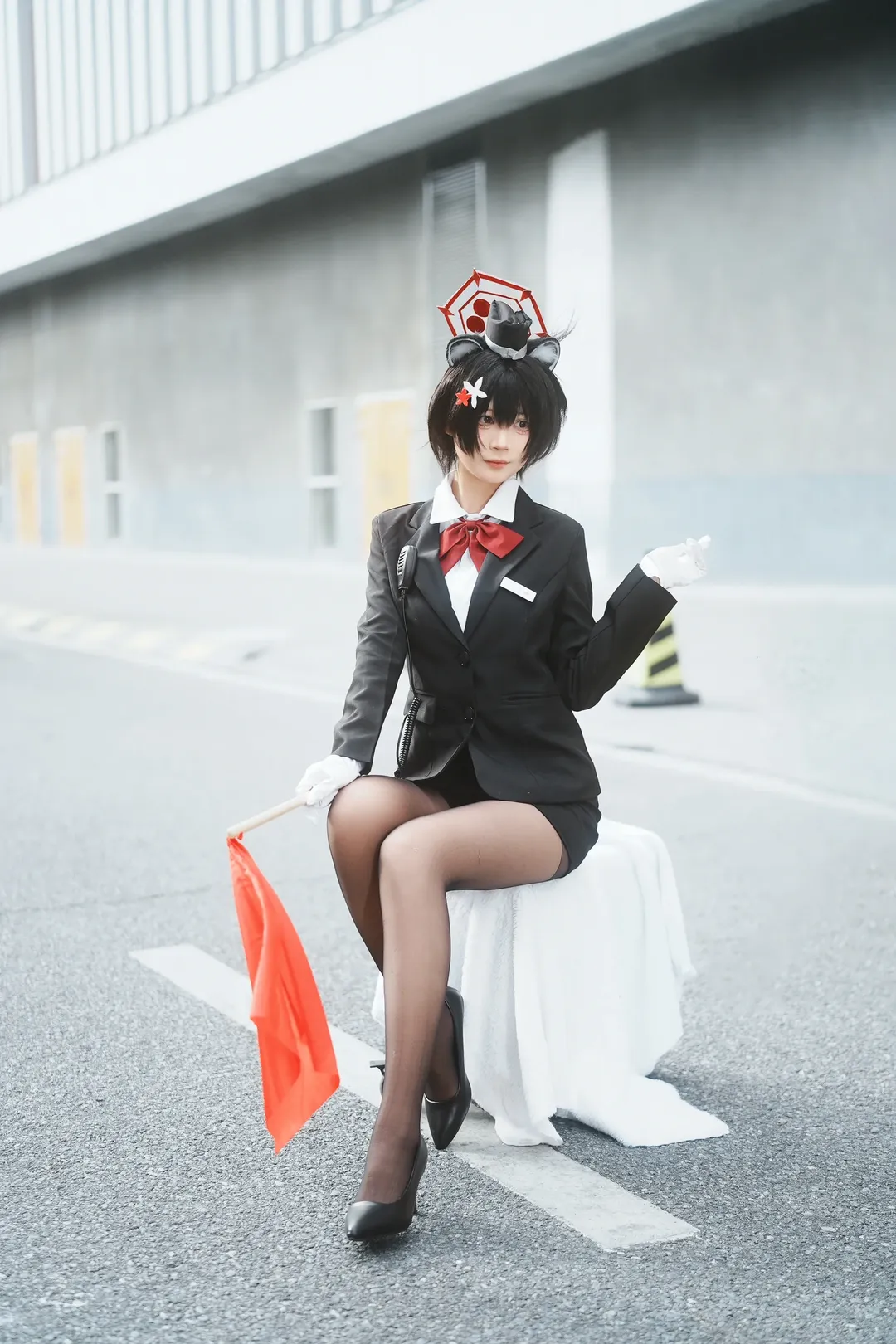 【春日椿cos】蔚蓝档案中的导游信号旗，穿上这身制服出街