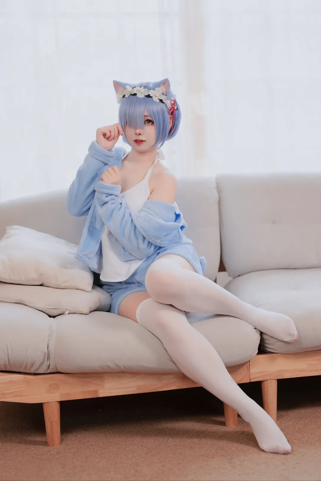 【雷姆cos】re0从零开始的异世界生活居家猫耳向 - 第 3 张