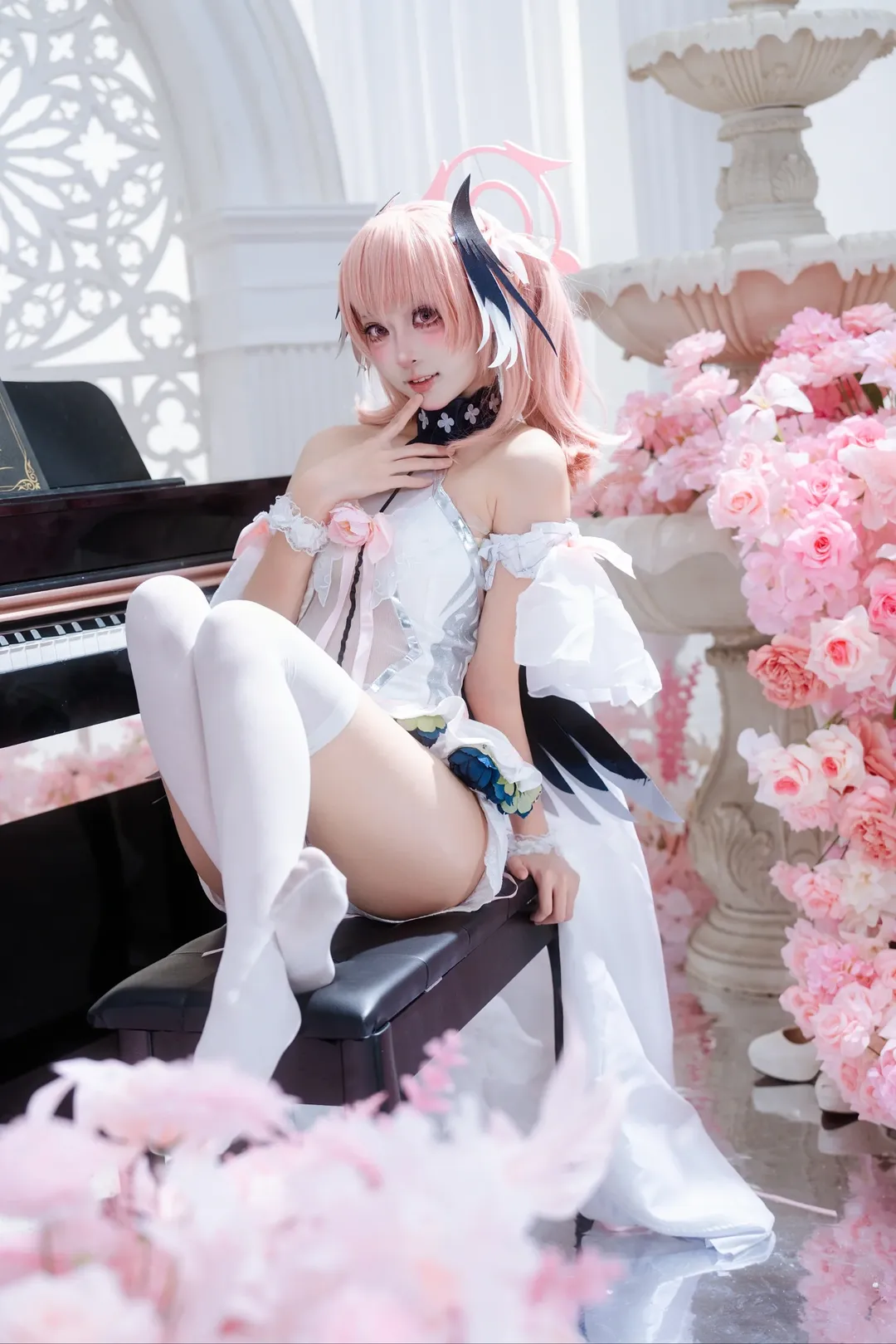 【下江小春cos】蔚蓝档案的白裙羽翼