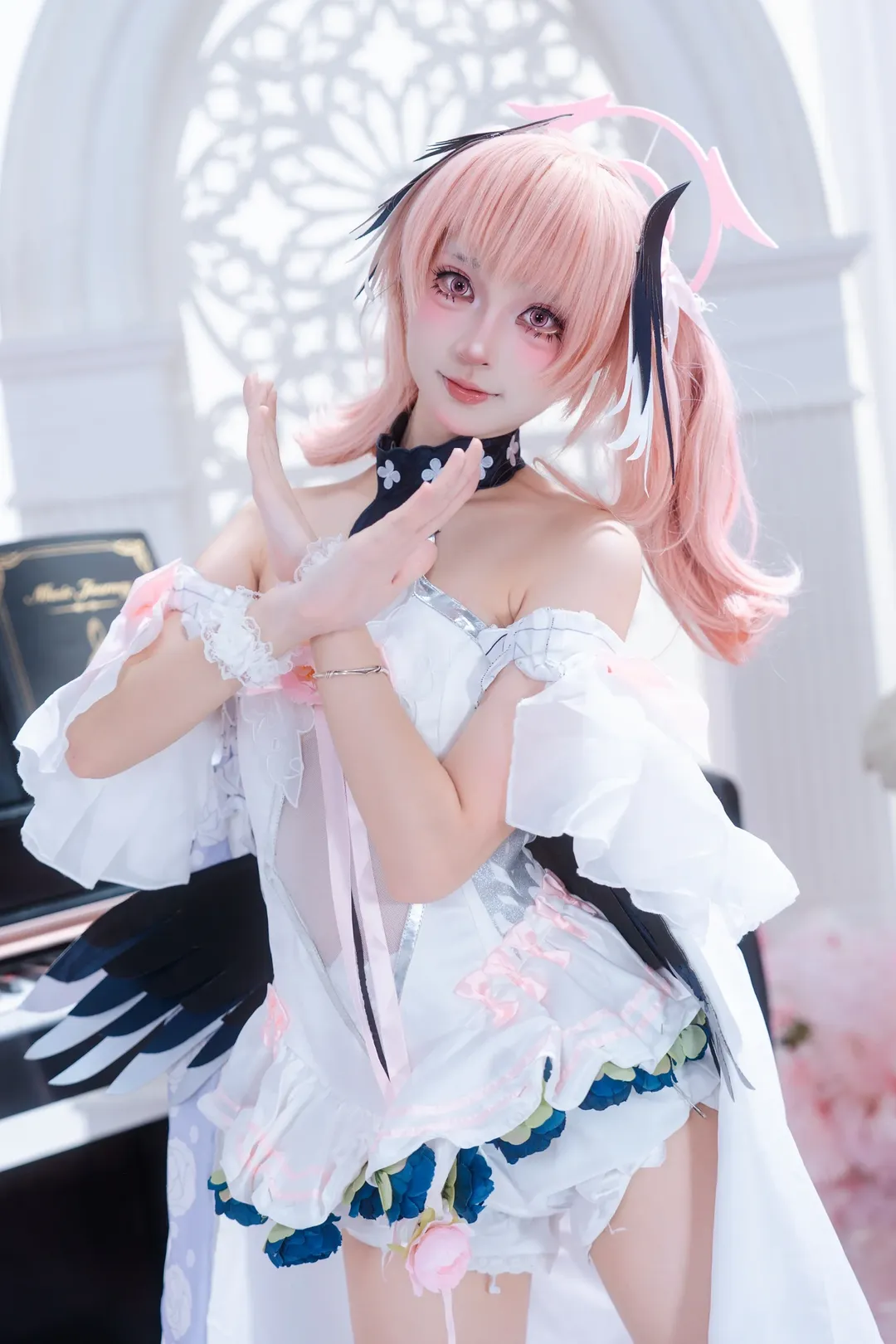 【下江小春cos】蔚蓝档案的白裙羽翼 - 第 3 张