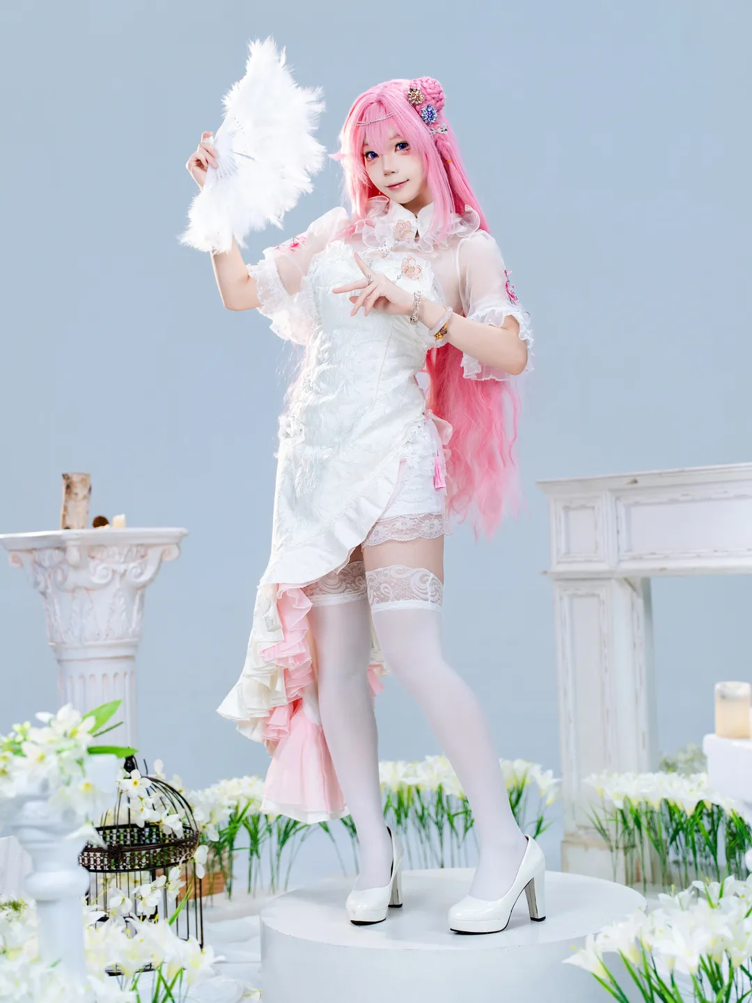 【桃樂絲cos】Nikke勝利女神桃樂絲，改良旗袍與白絲穿搭分享 - 第 2 張