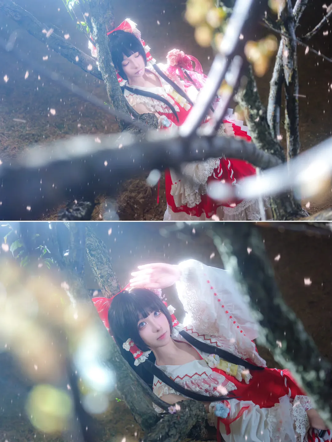 【博丽灵梦cos】夜探梅花深处的花灵梦 - 第 4 张