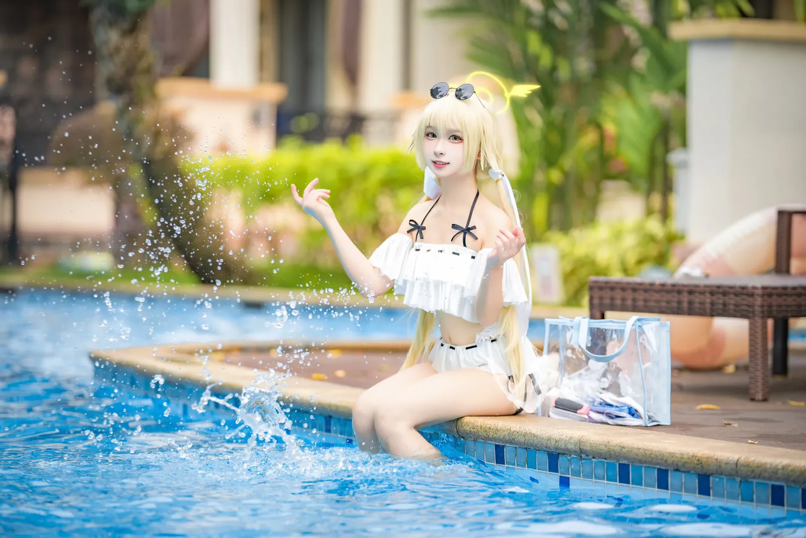 【阿慈谷日富美cos】夏日泳池边的清爽小天使