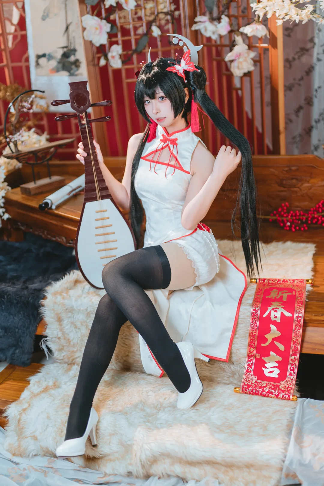 【妃咲cos】新春山海同辉，抚琴一曲贺新年 - 第 1 张