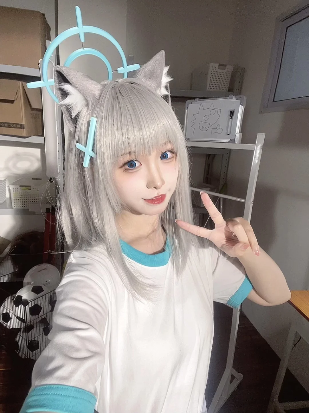 【砂狼白子cos】蔚蓝档案体操服造型，记录运动系少女的日常瞬间