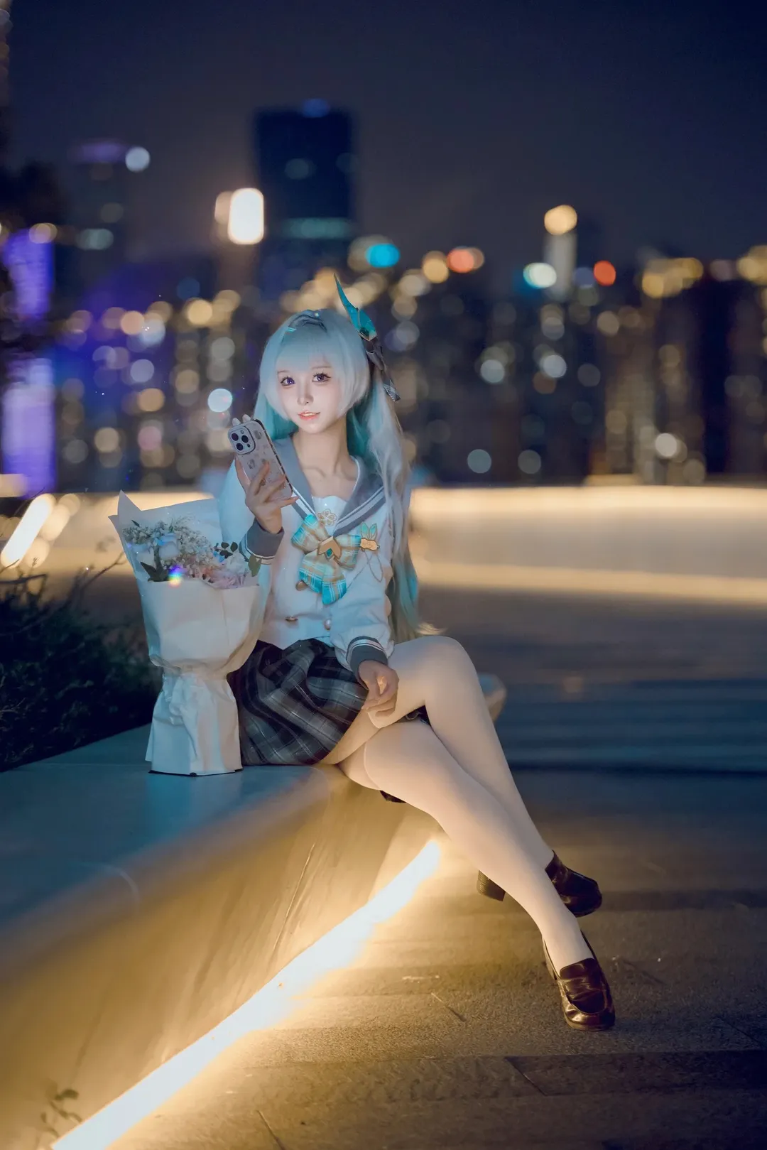 【流萤cos】崩坏星穹铁道，夜景里的春日手信 - 第 3 张