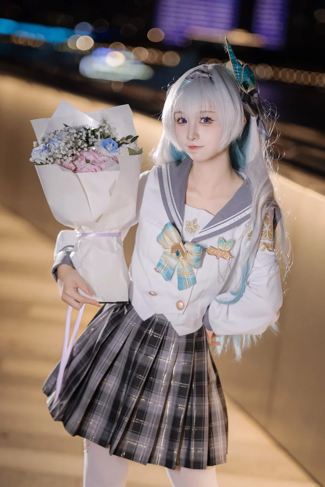【流萤cos】夜色下的春日手信，崩坏星穹铁道流萤的夜幕之约 - 第 2 张