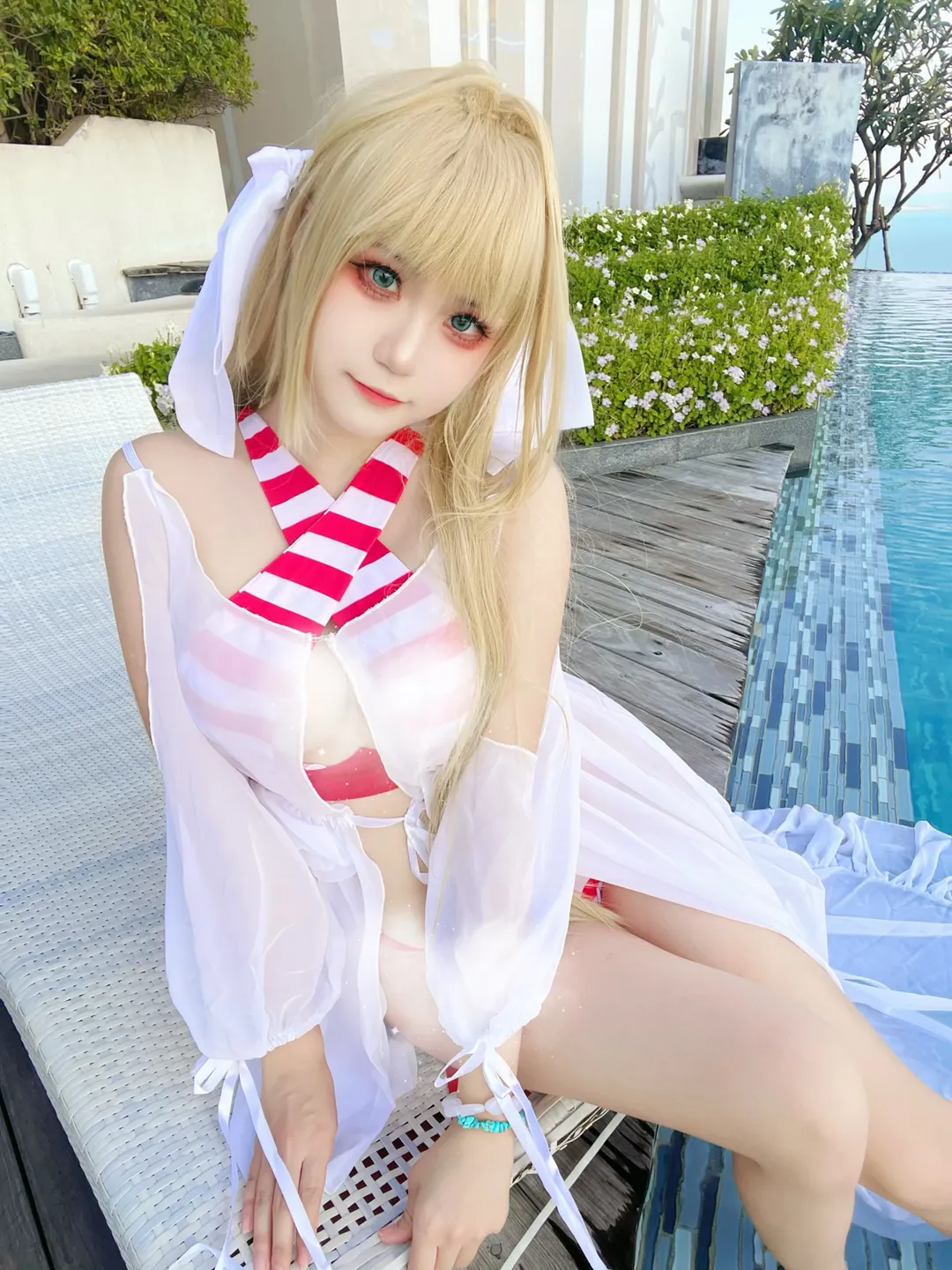 【尼禄cos】泳池边的fgo夏日气氛
