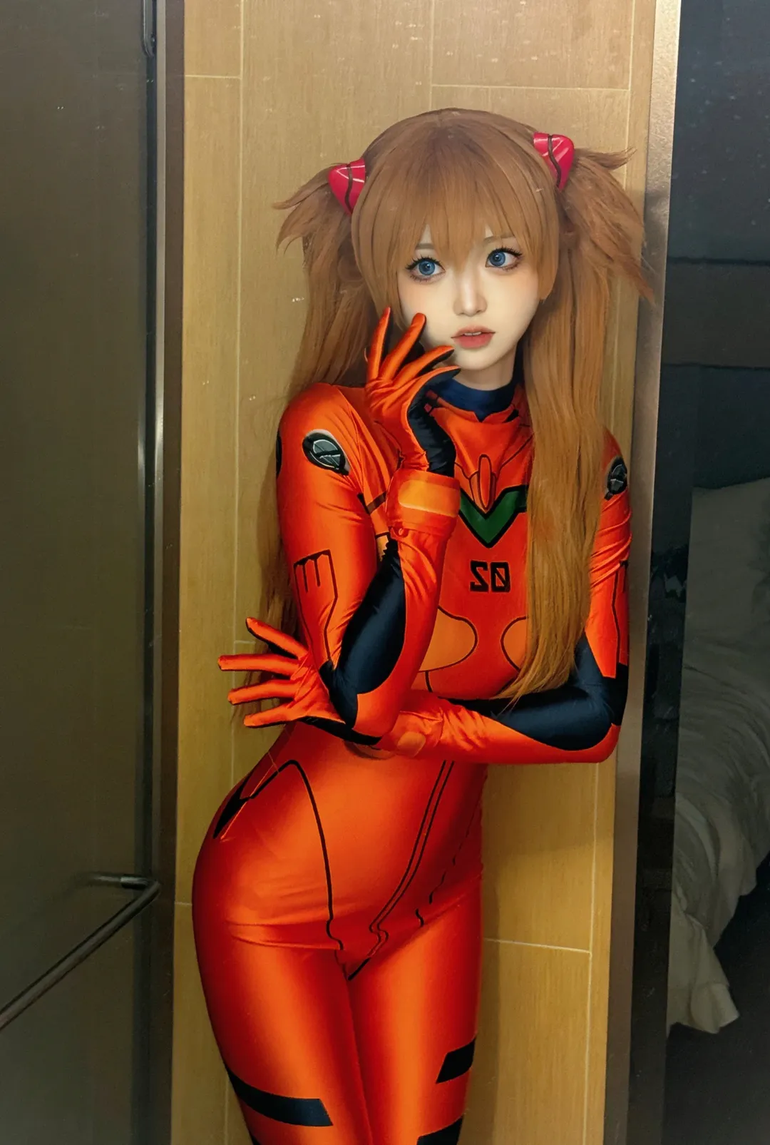 【明日香cos】新世紀福音戰士的橘色緊身衣拍攝記錄 - 第 3 張