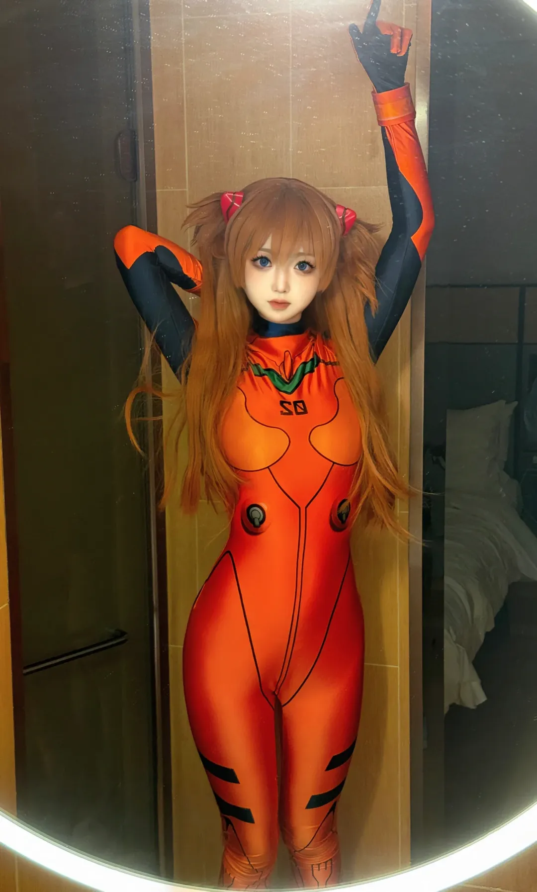 【明日香cos】新世紀福音戰士的橘色緊身衣拍攝記錄