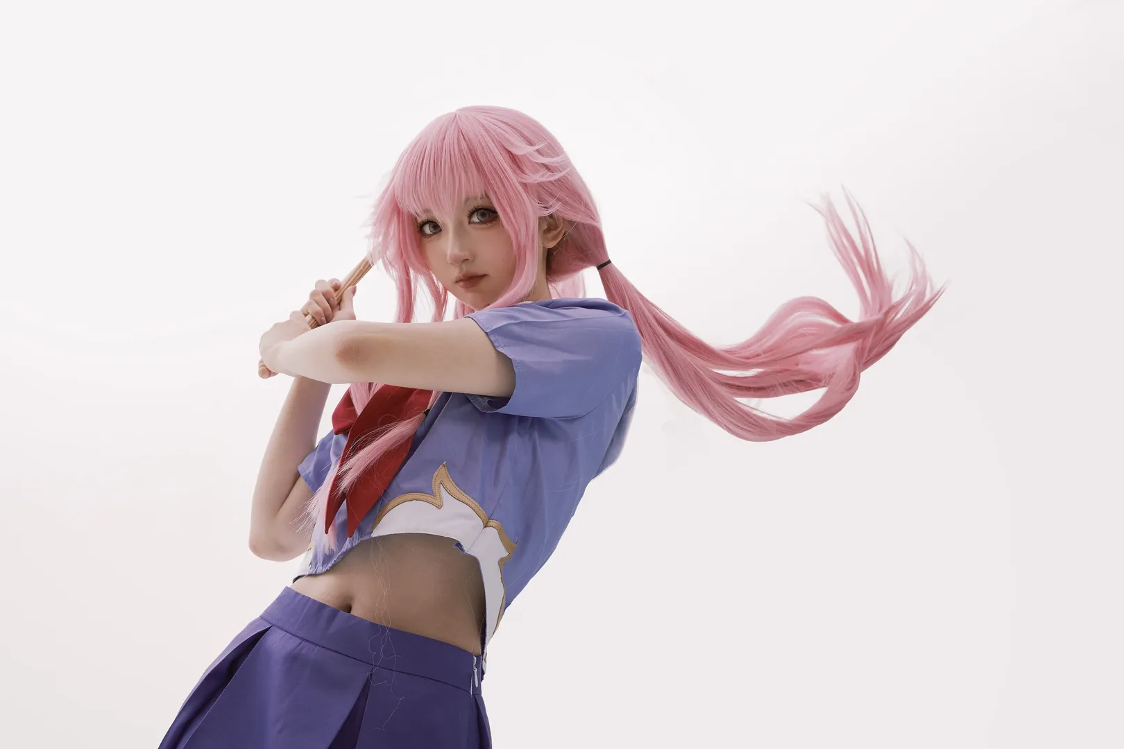【我妻由乃cos】未来日记里那个带着斧头的粉发少女 - 第 3 张