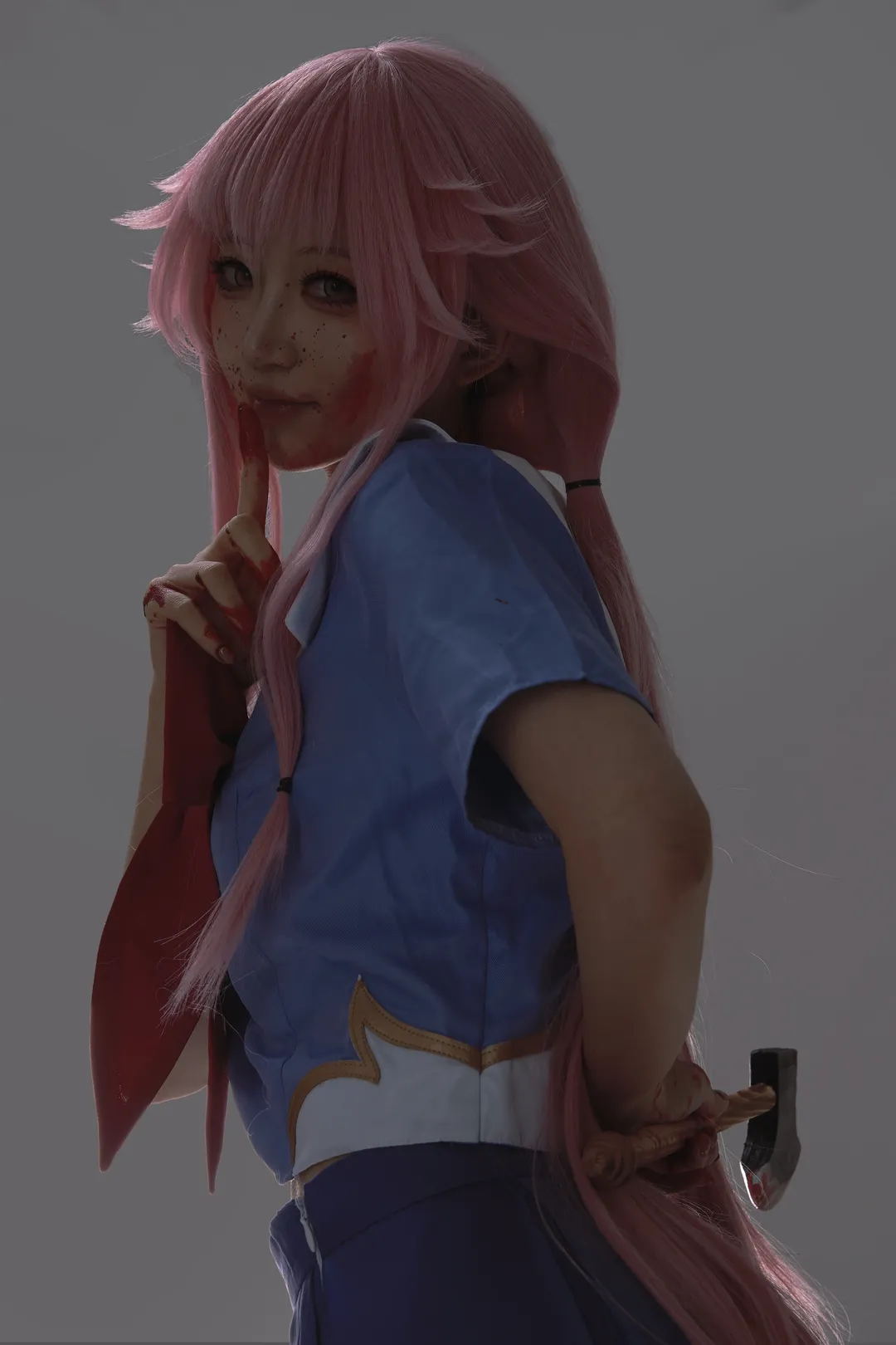【我妻由乃cos】未来日记里那个带着斧头的粉发少女 - 第 6 张